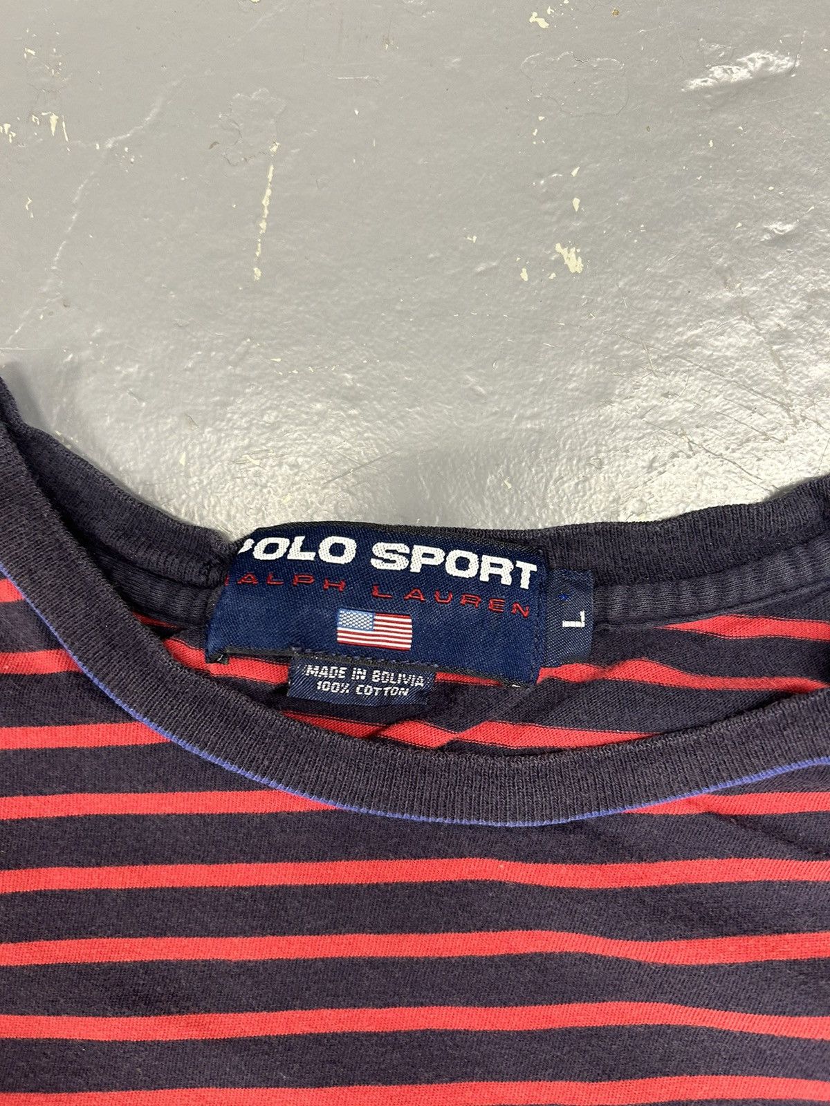 Polo Ralph Lauren × Vintage Crazy Vintage Y2K Essential Polo Sport Striped Tee Shirt Size US L / EU 52-54 / 3 - 3 Thumbnail