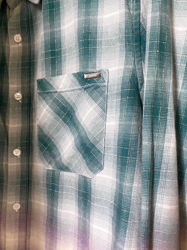 Amiri Amiri Gradient gold tassel shirt plaid long sleeves 2501-Ne Size US L / EU 52-54 / 3 - 4 Thumbnail
