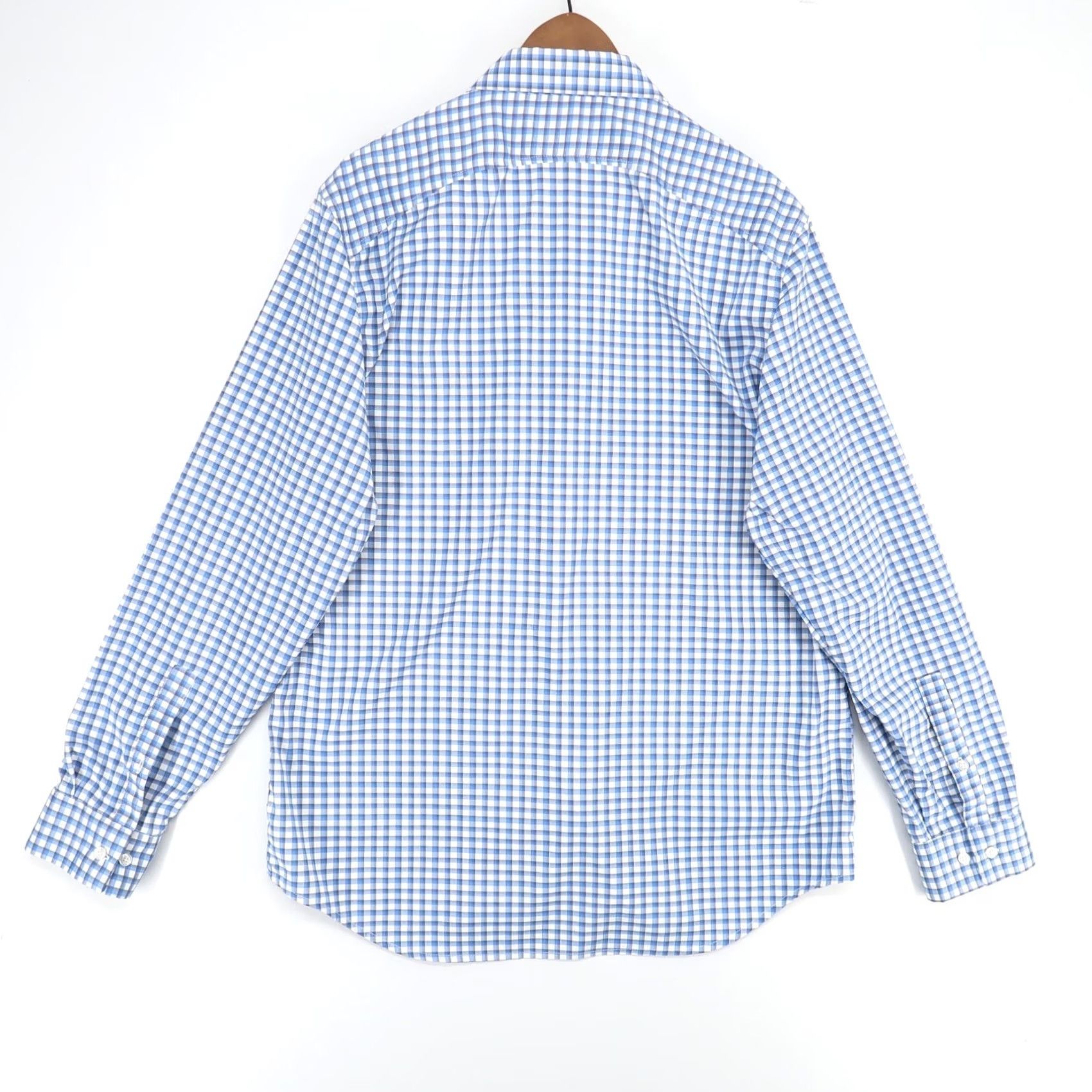 Vintage Ministry Of Supply Mens XL Blue Check Plaid Long Sleeve Dress Shirt Size 46R - 2 Thumbnail