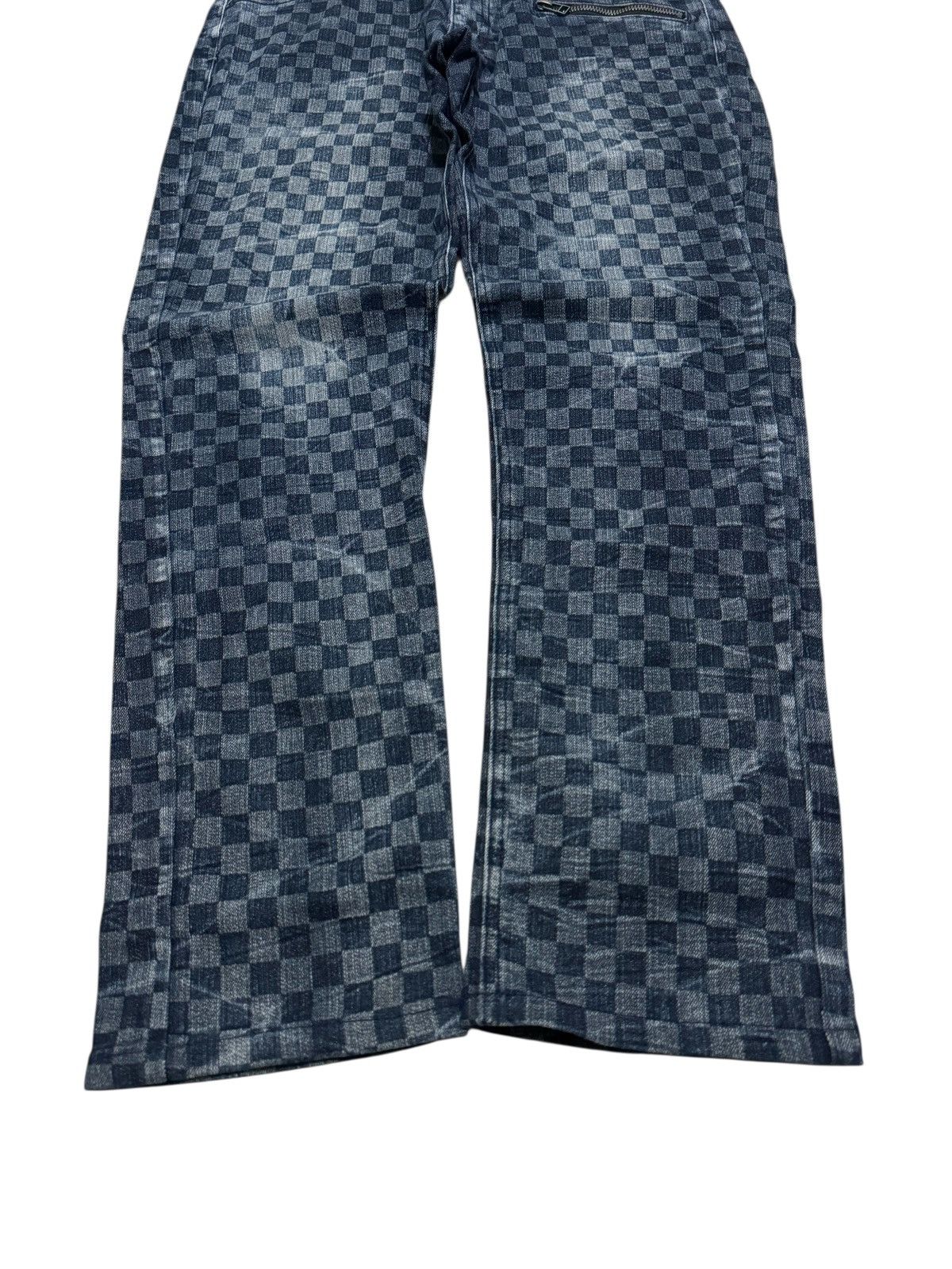 Japanese Brand Growth by Grail Checkerboard Denim Jeans Japan Streetwear Size US 28 / EU 44 - 6 Thumbnail