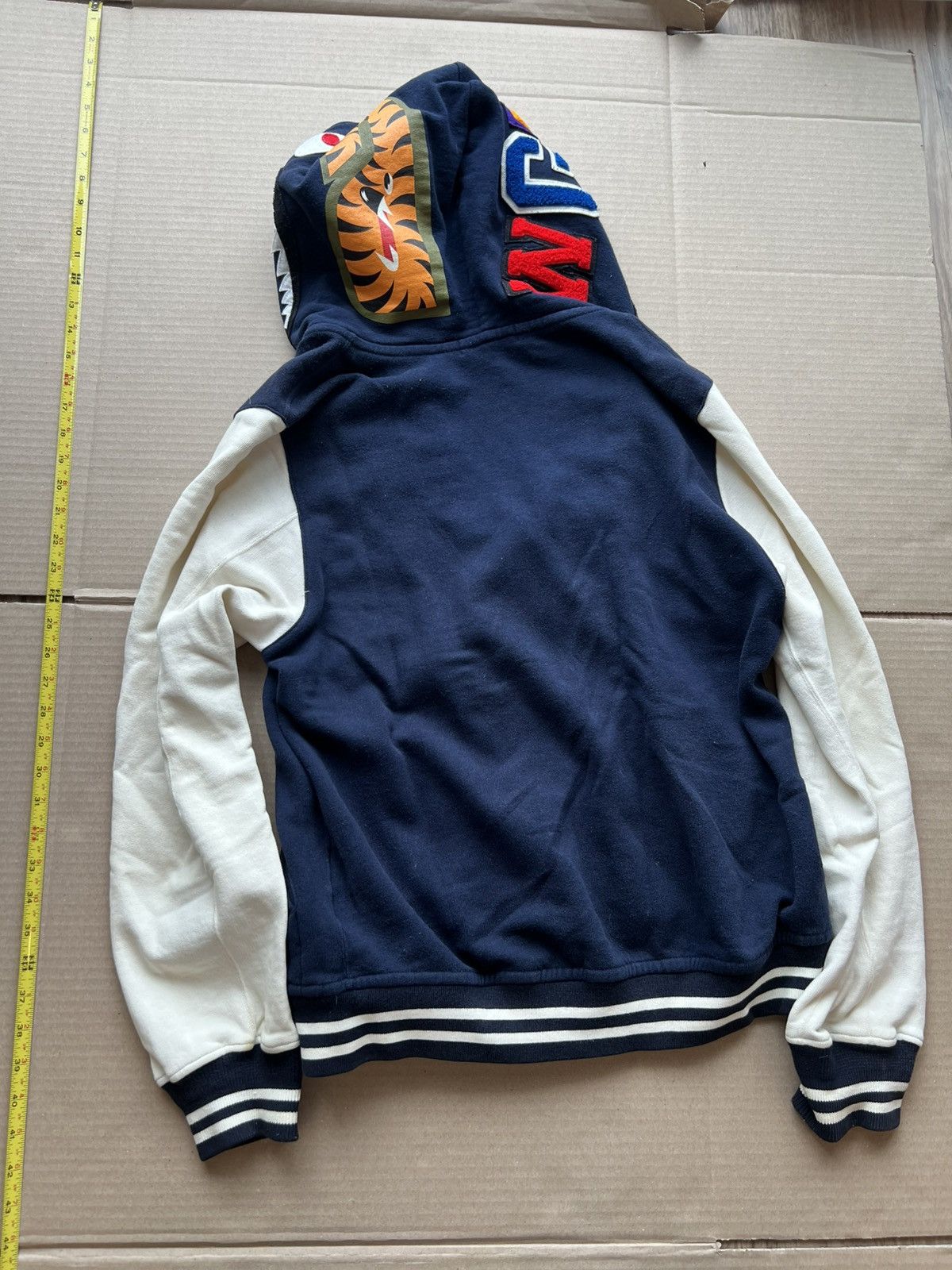 Bape A Bathing Ape Shark Face Varsity Jacket Size US M / EU 48-50 / 2 - 3 Thumbnail