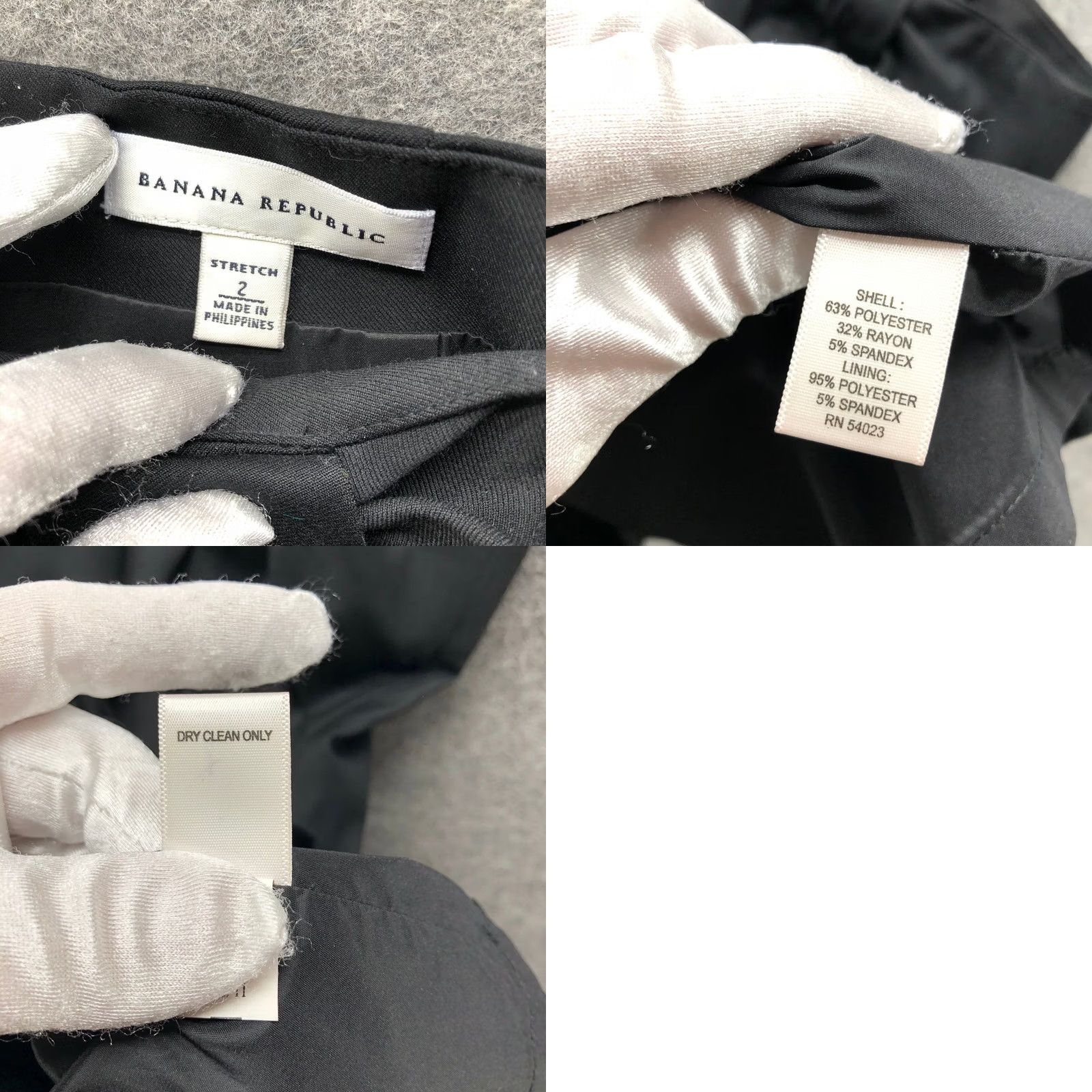 Banana Republic Banana Republic Bow Front Pencil Skirt Womens 2 Black Office Formal Skirt Knee Length Zip Back Vent Stretch Lined Size 26" / US 2 / IT 38 - 8 Thumbnail