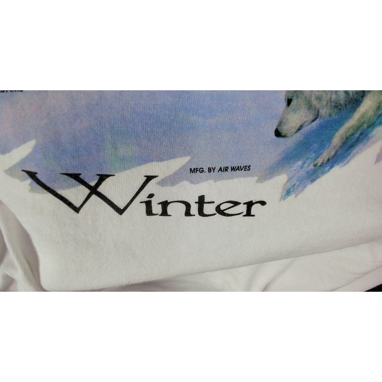 Anvil Vintage | 90s Hermon Adams "Winter" Single Stitch Art Tee Size US XL / EU 56 / 4 - 11 Thumbnail