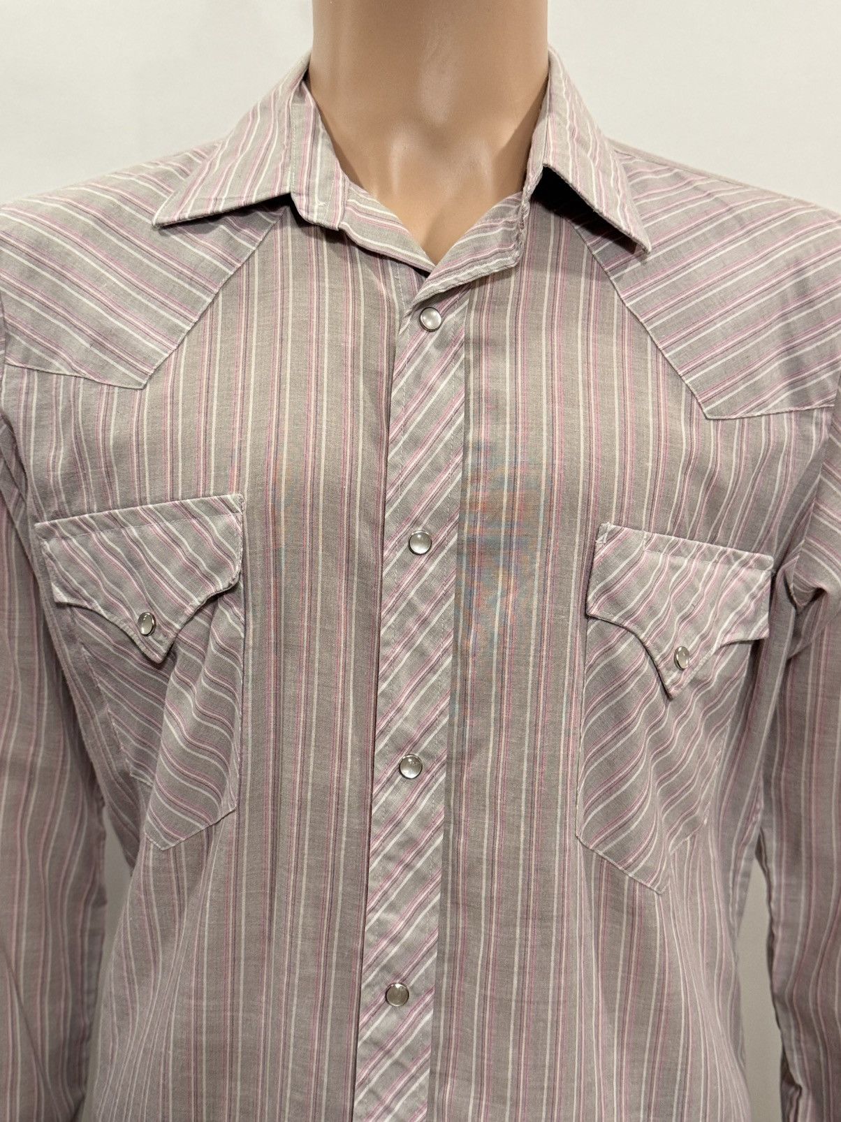 Vintage Men’s 1970’s Striped Western Snap Shirt Size US L / EU 52-54 / 3 - 1 Thumbnail