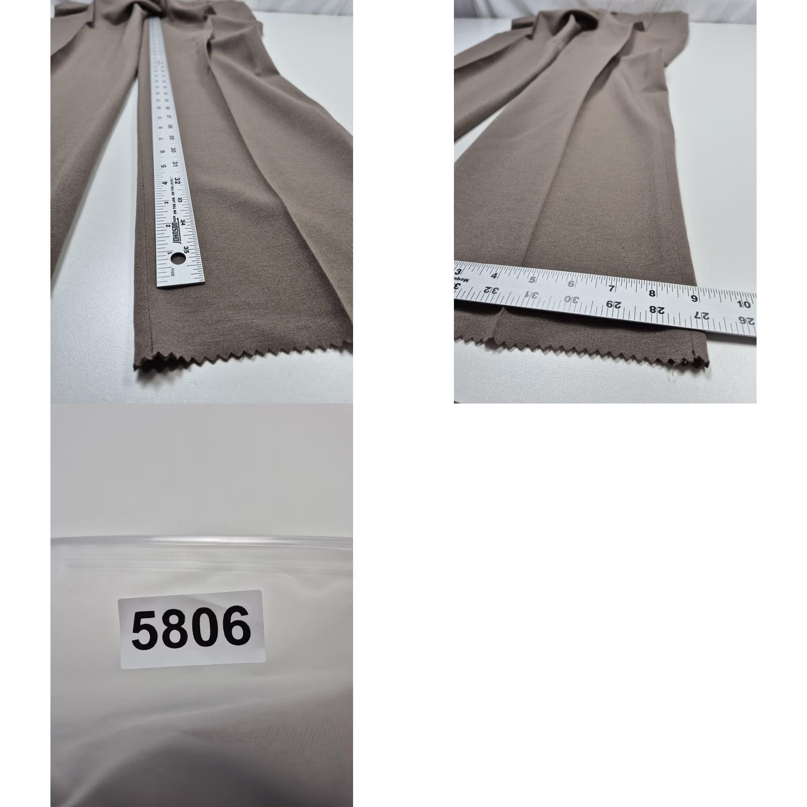 Vintage VTG Racquet Club Dress Pants Men's 40x36 Beige Wool Pleated Straight Unhemmed Size US 40 / EU 56 - 8 Thumbnail