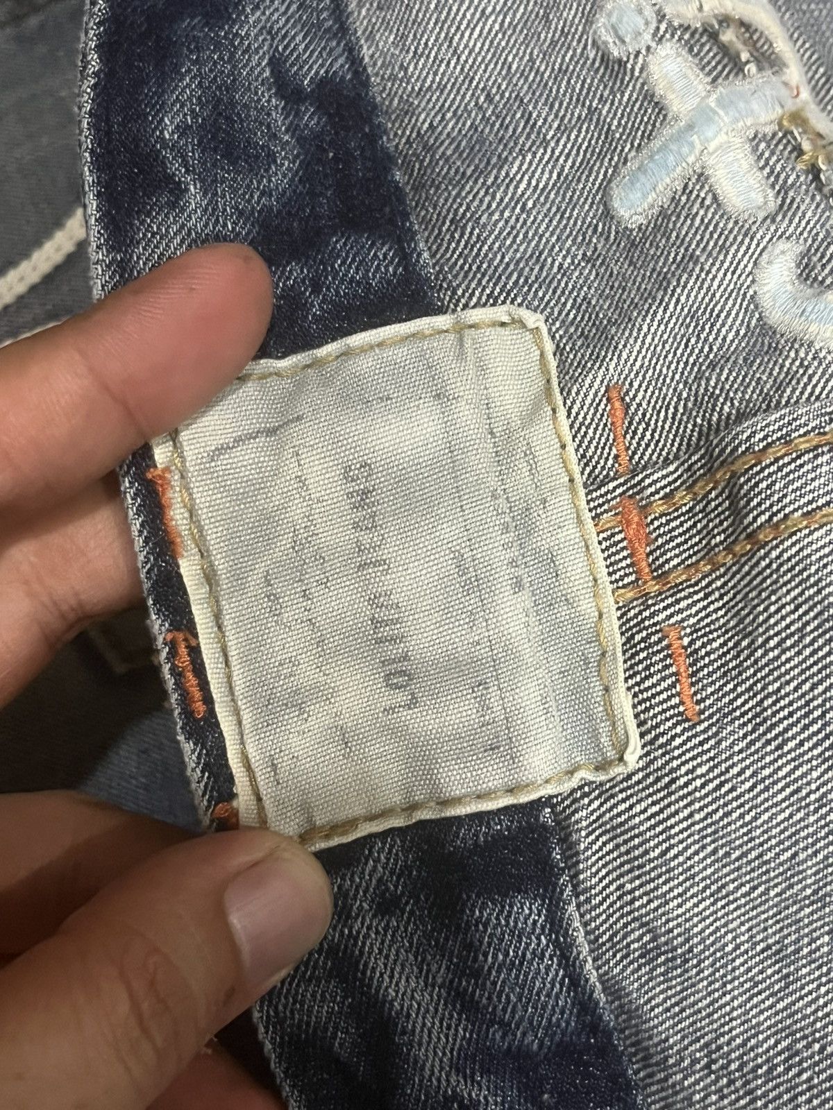 Hysteric Glamour Vintage Japanese Lolita Slogan Clawmark Ripped Loose Jeans Size US 34 / EU 50 - 17 Thumbnail