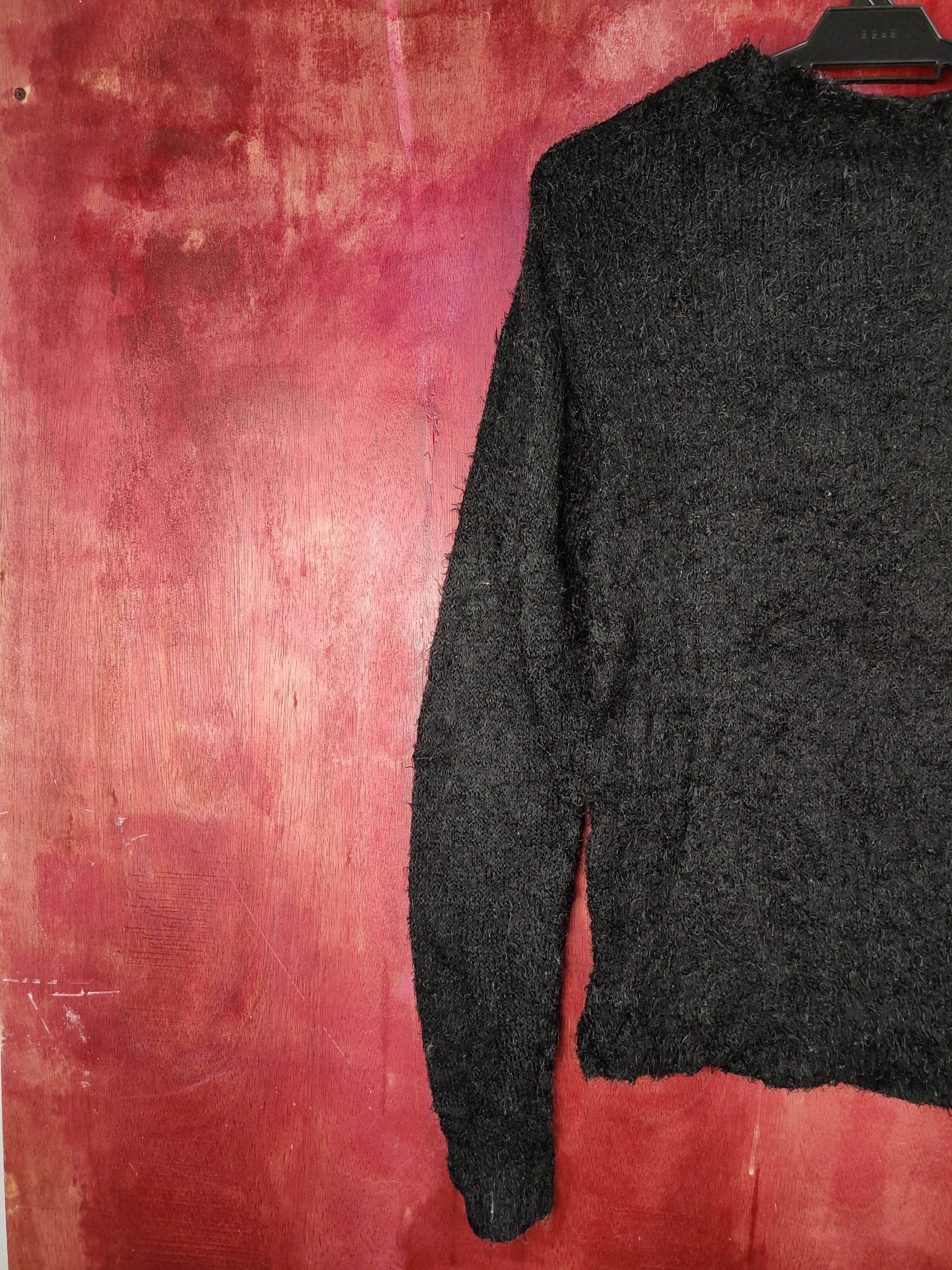 Homespun Knitwear × Japanese Brand × Vintage Gavari A Black Shag Shaggy Fur Mohair Knitwear #S#2068 Size S / US 4 / IT 40 - 8 Thumbnail