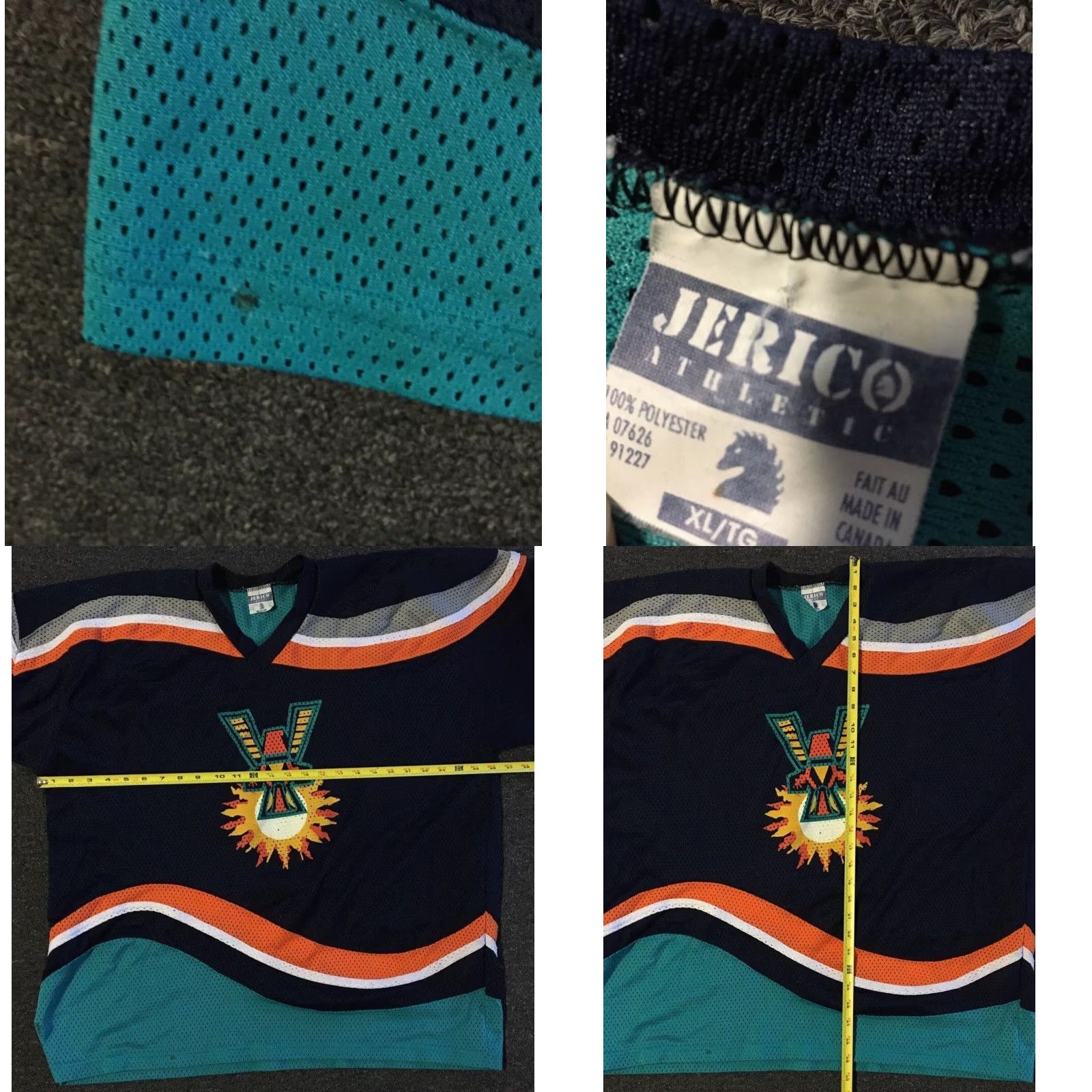 Vintage Vtg 90s #66 Distressed Hockey Jersey XL Canada Blue Sun Maple Leafs Grunge 80s Size US XL / EU 56 / 4 - 9 Thumbnail