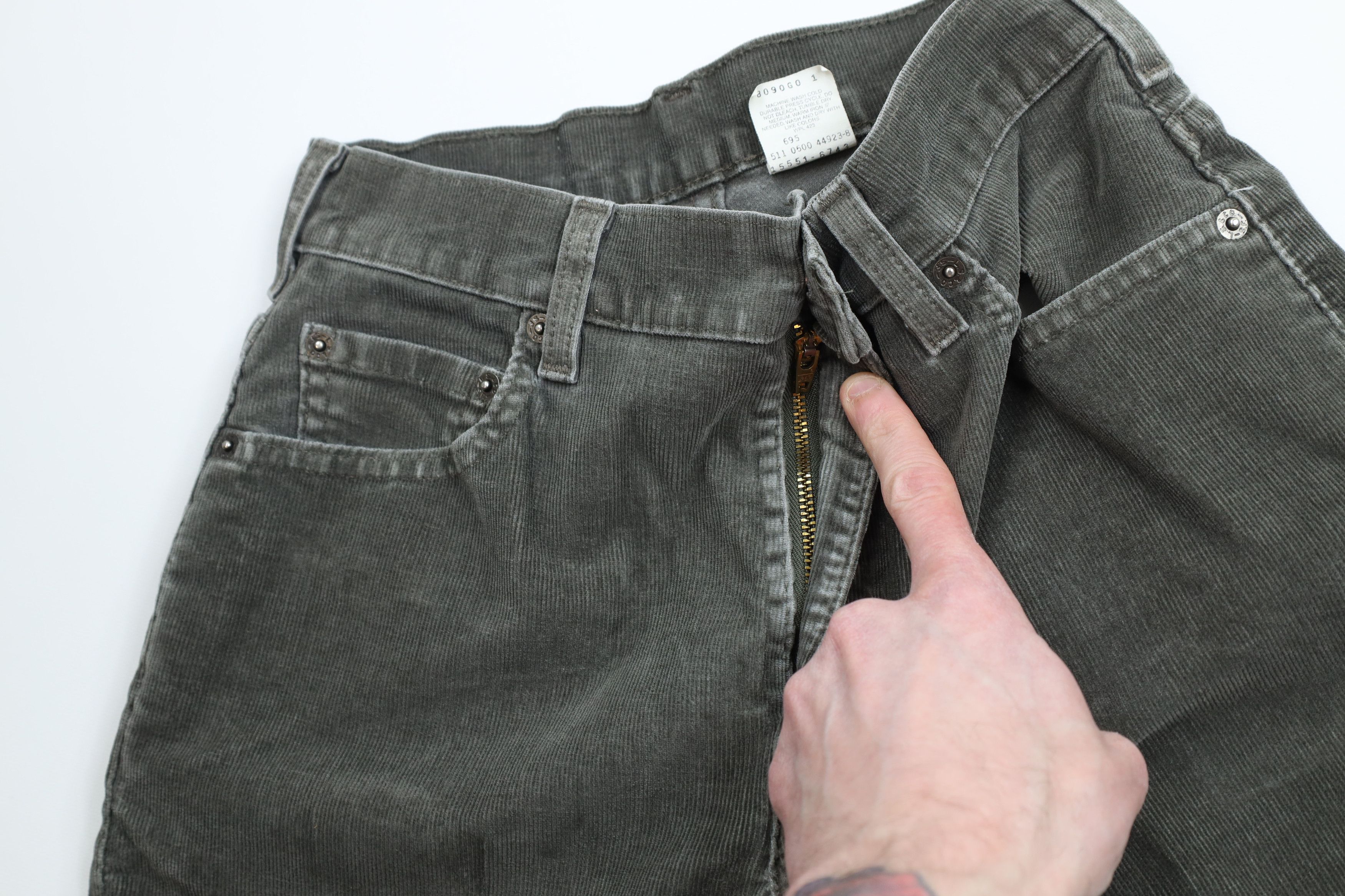 Levi's × Vintage Vintage Y2K 2000 Levis 550 Tapered Leg Corduroy Pants USA Size 27" / US 4 / IT 40 - 7 Thumbnail