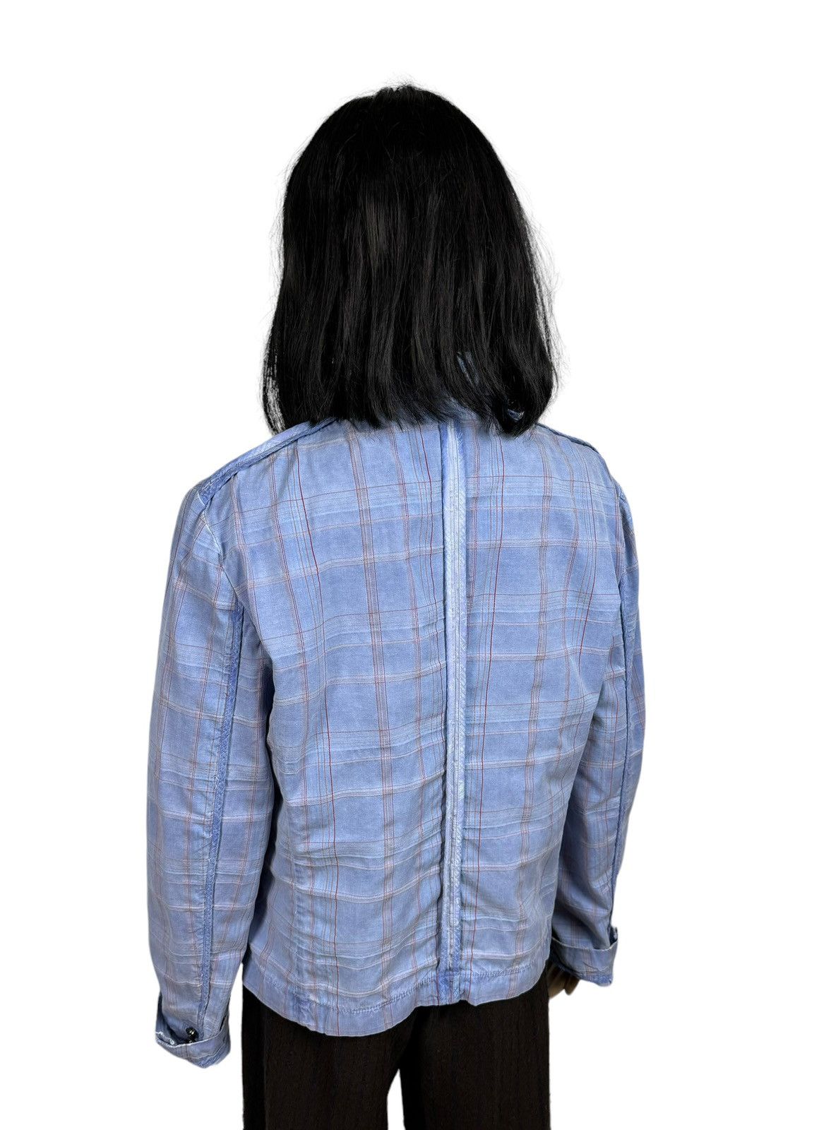 John Galliano Galliano Checkered Garment Dyed Blazer Jacket size IT 46 Size L / US 10 / IT 46 - 8 Thumbnail