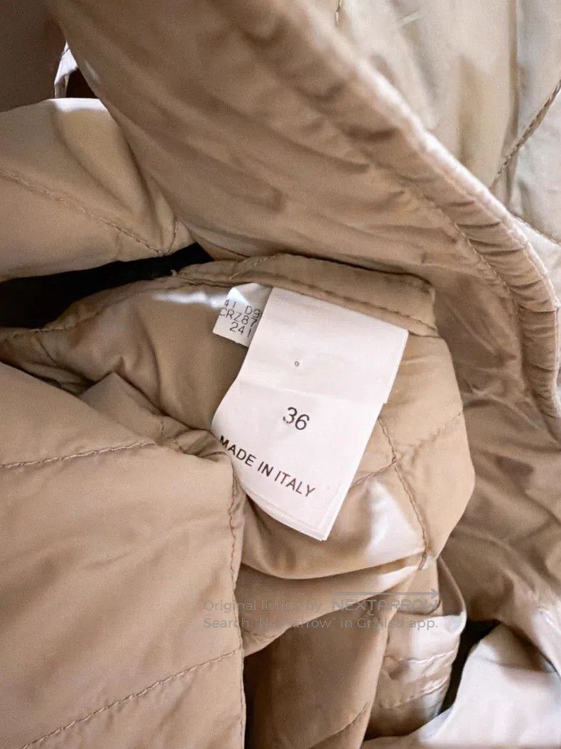 Brunello Cucinelli Brunello Cucinelli Khaki Checkered Padded Long Cotton Coat Size XXS / US 00 / IT 34 - 9 Thumbnail