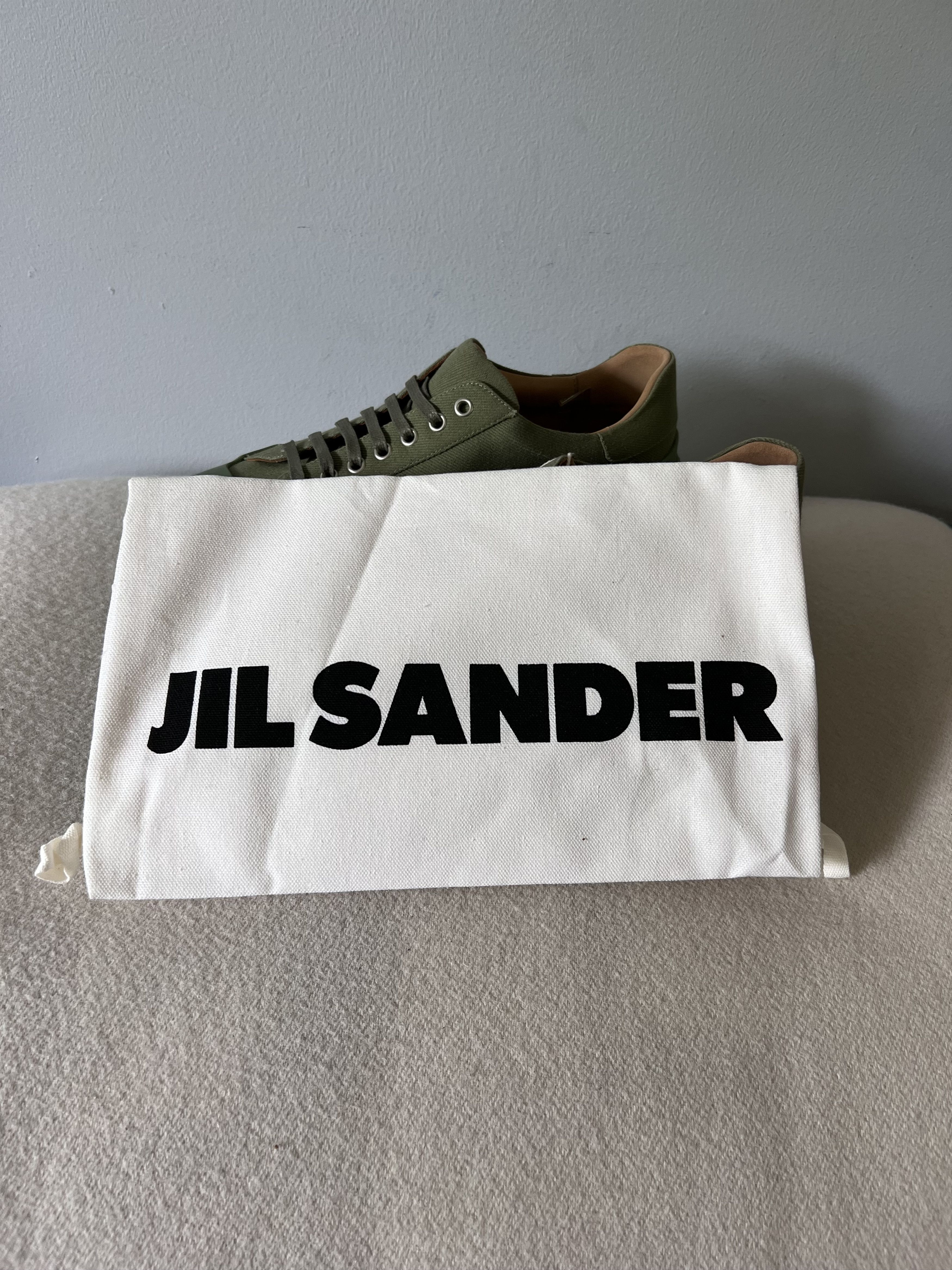Jil Sander Jil Sander Canvas Drill Sneakers in Thyme Green Size US 9 / EU 42 - 7 Thumbnail