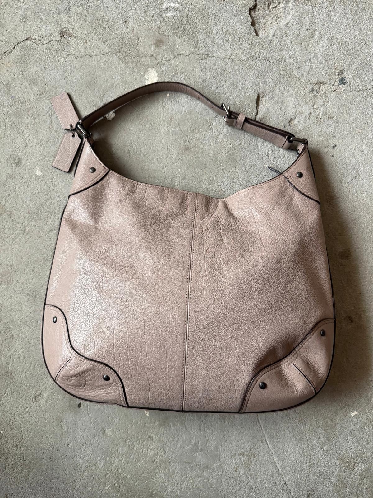 Coach Coach Leather Hobo Shoulder Bag Beige Size ONE SIZE - 6 Thumbnail