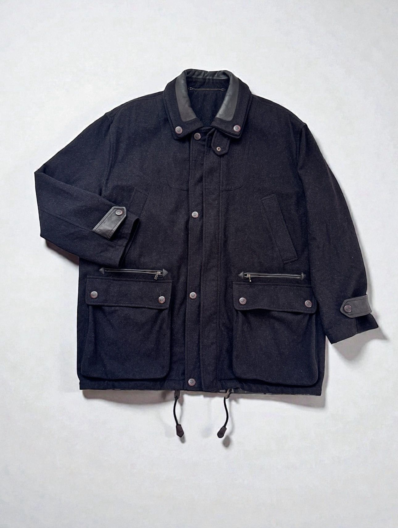 Bogner Bogner Wool Jacket with Lambskin Details Size US L / EU 52-54 / 3 - 1 Thumbnail