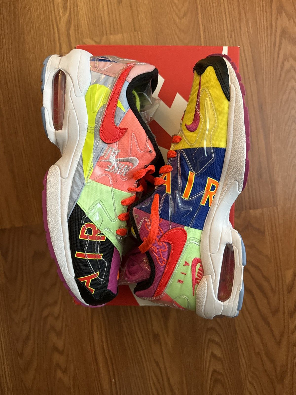 image of Atmos x Nike Air Max2 Light Qs Shoes in Black, Men's (Size 8)