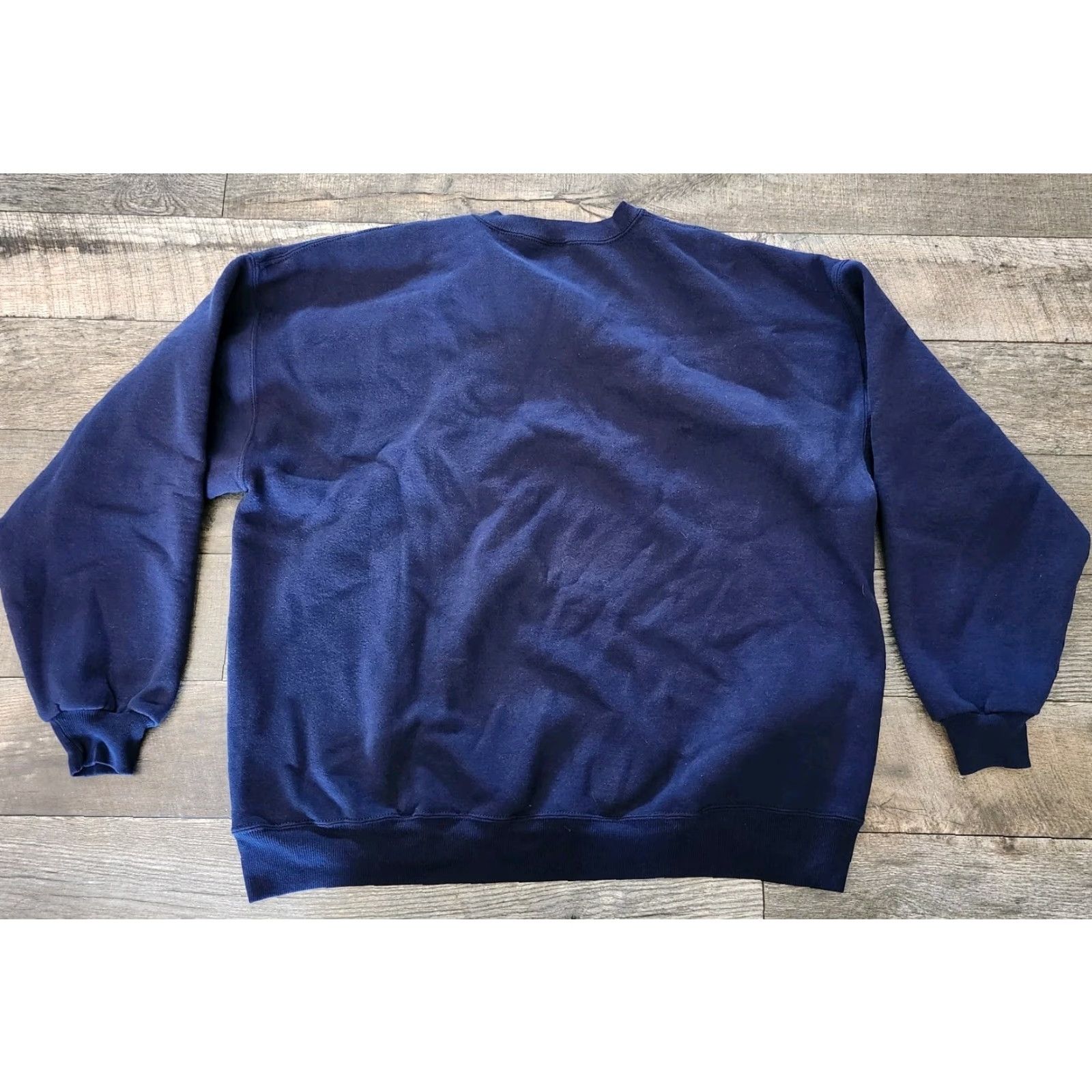 Jerzees VINTAGE Jerzees Sweatshirt Mens 2XL Navy Crewneck Pullover Made In USA Sweatshirt Regular Long Sleeve Crew Neck Cotton Sweatshirt All Seasons 90s Mens Size US XXL / EU 58 / 5 - 5 Thumbnail