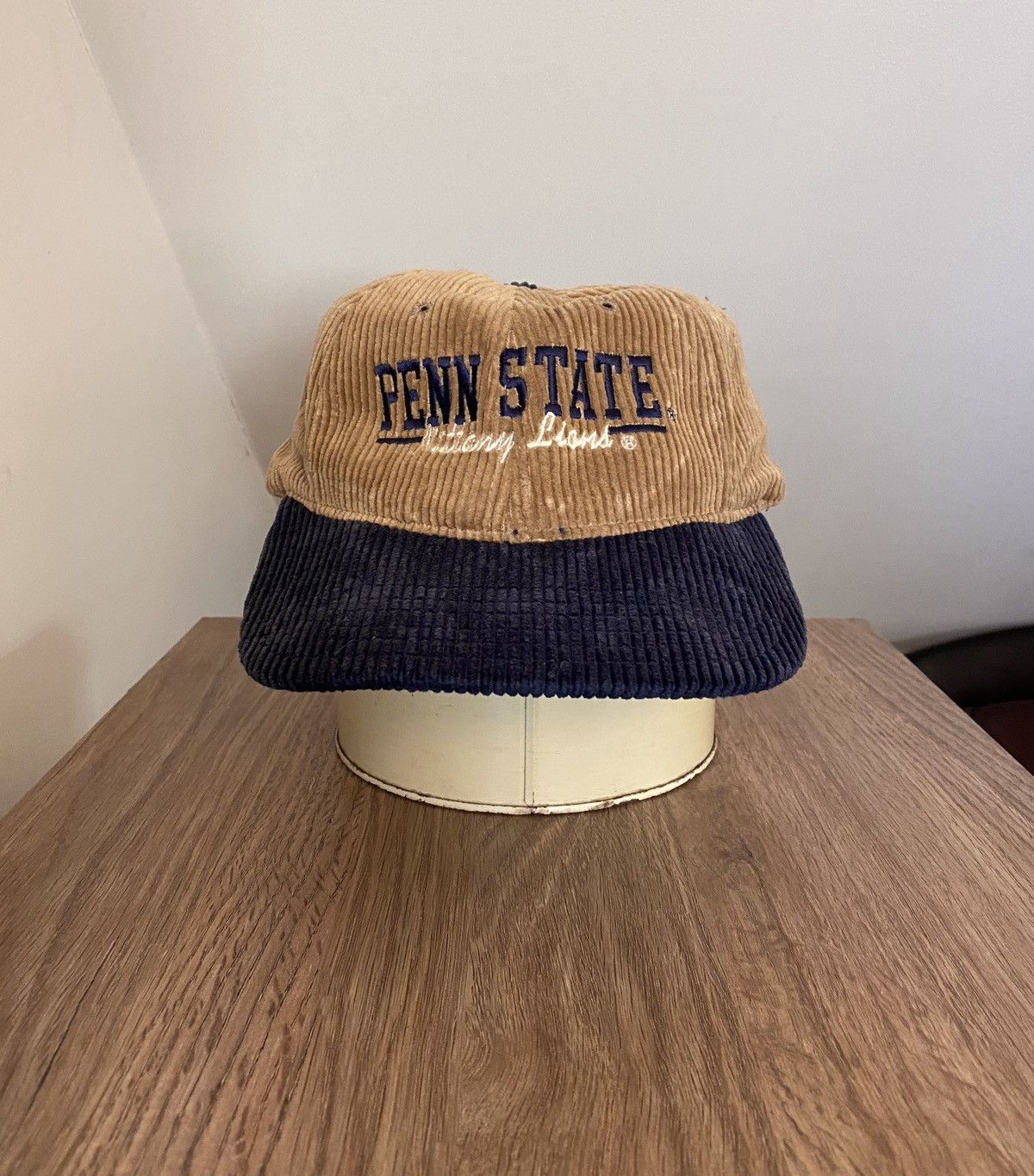 NCAA Vintage 80’s Penn State Nittany Lions Thick Corduroy Cap Hat Size ONE SIZE - 1 Thumbnail