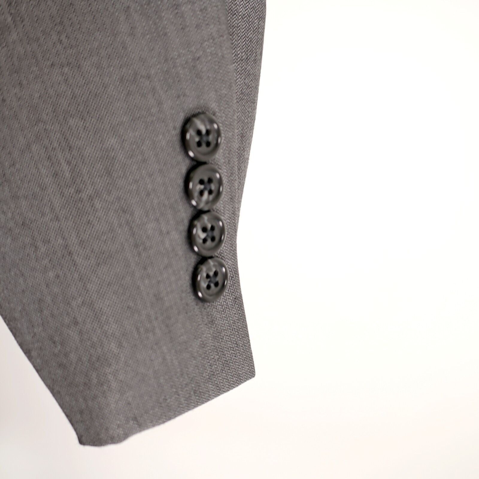 Jos. A. Bank Jos A Bank Signature Wool Silk Gray Herringbone 2 Button Bla Size 40R - 4 Thumbnail