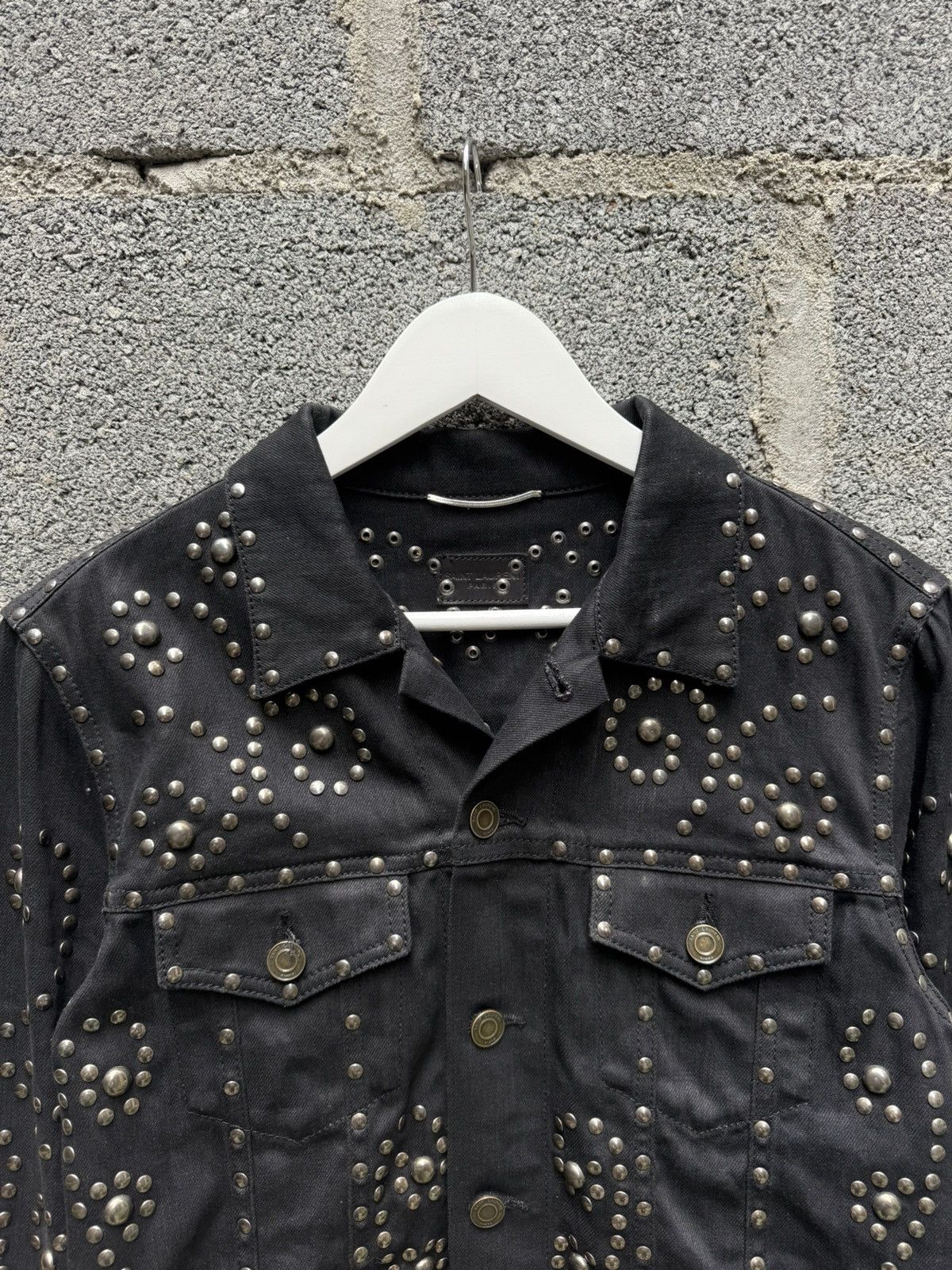 Saint Laurent Paris 1/1 Saint Laurent Runway Sample Studded Denim Jacket Size US M / EU 48-50 / 2 - 4 Thumbnail
