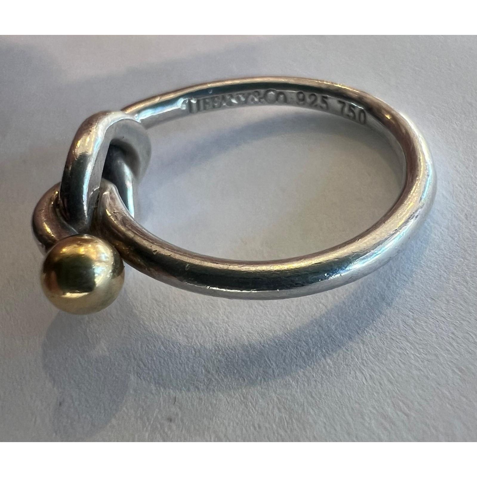 Tiffany & Co. Tiffany & Co. 925, 18K Yellow Gold Love Knot Ring Size 5.5 Size ONE SIZE - 7 Thumbnail