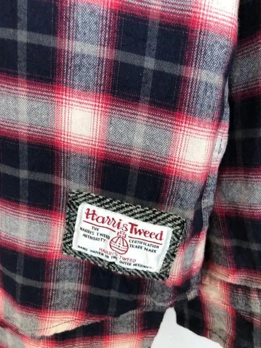 Harris Tweed Harris Tweed X Closshi Plaid Tartan Flannel Shirt 👕 Size US M / EU 48-50 / 2 - 4 Thumbnail