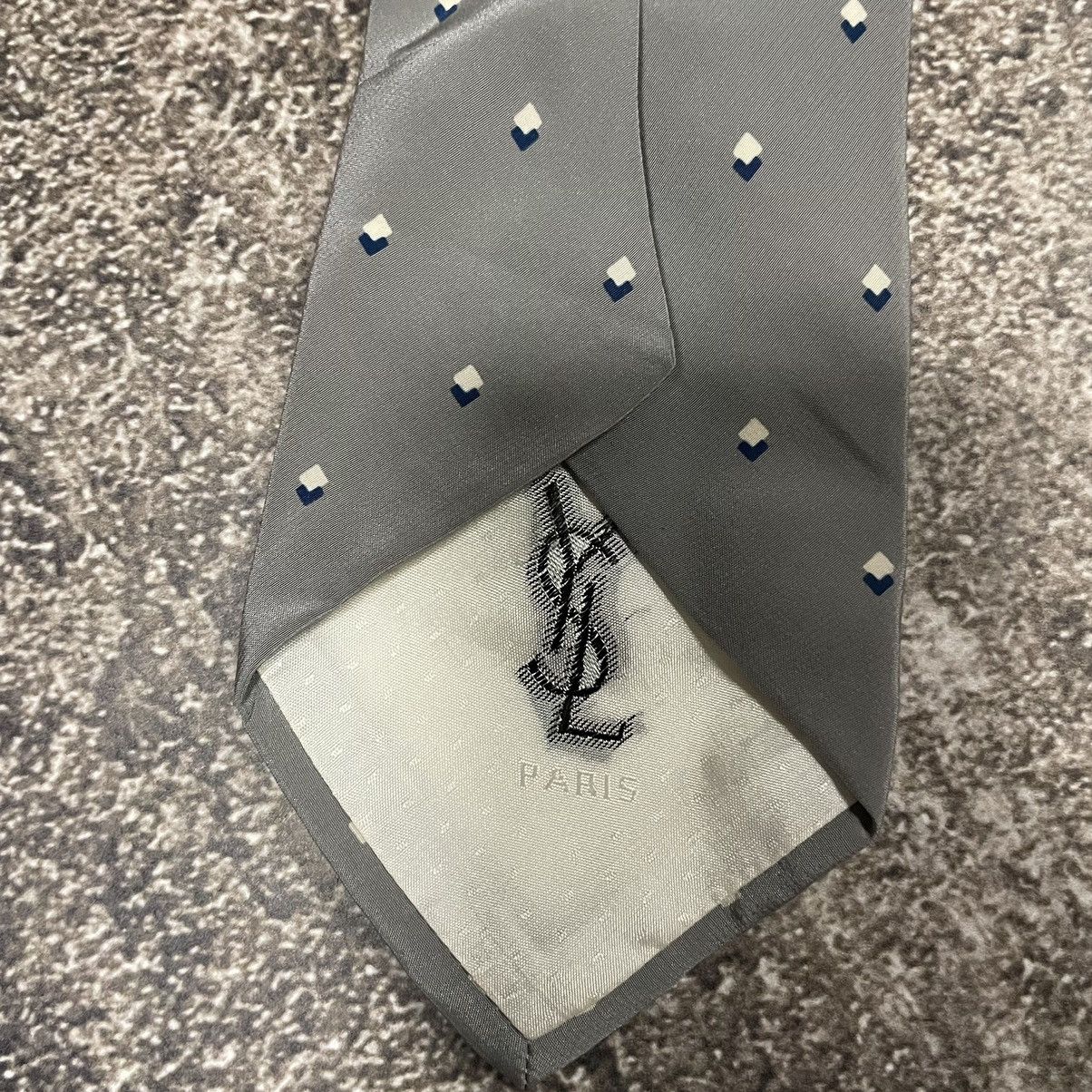 Vintage × Yves Saint Laurent Rare Vintage Monogram Yves Saint Laurent Tie 90’s Size ONE SIZE - 9 Thumbnail