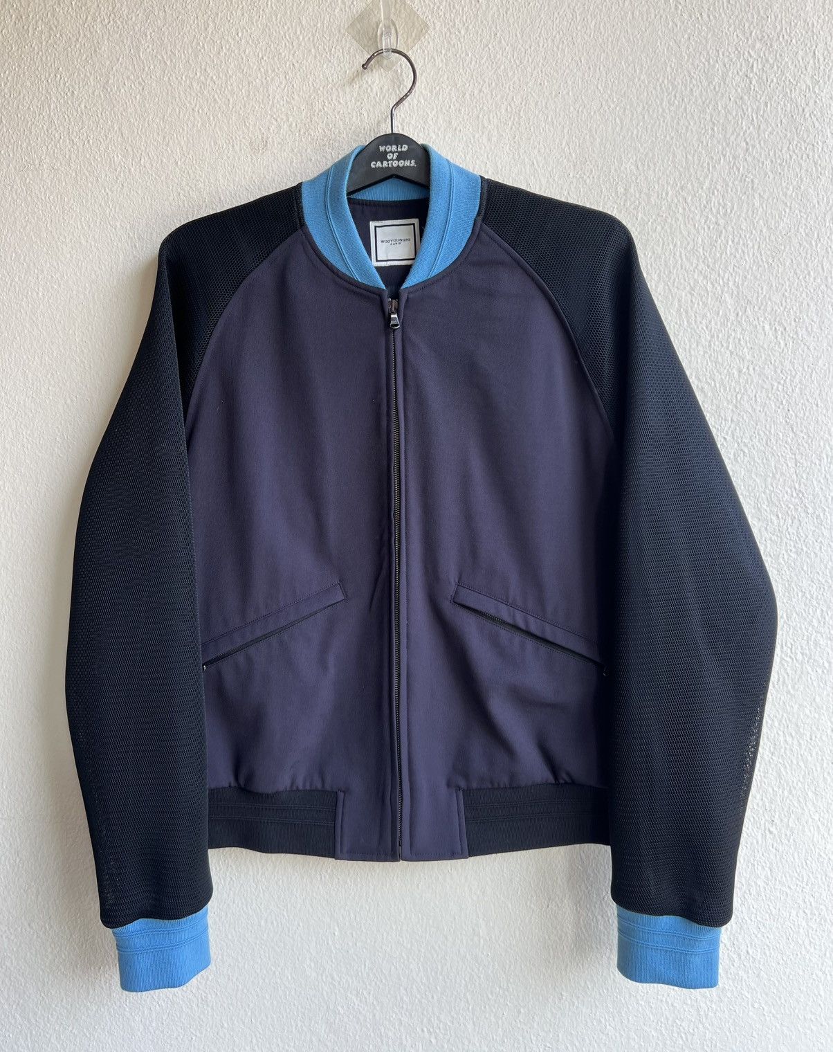 Wooyoungmi Wooyoungmi Paris Mesh Sleeve Wool Bomber Jacket Size US M / EU 48-50 / 2 - 1 Thumbnail