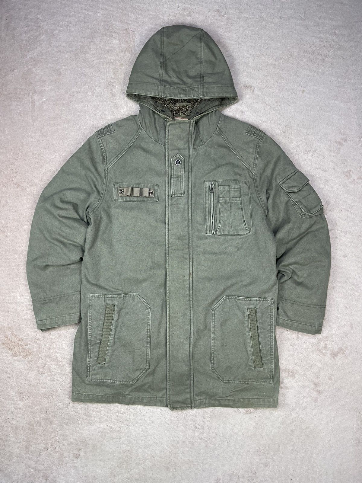 Vintage Vintage KAMA CLASSIC JEANS Military Style Parka Jacket Size US XL / EU 56 / 4 - 1 Thumbnail