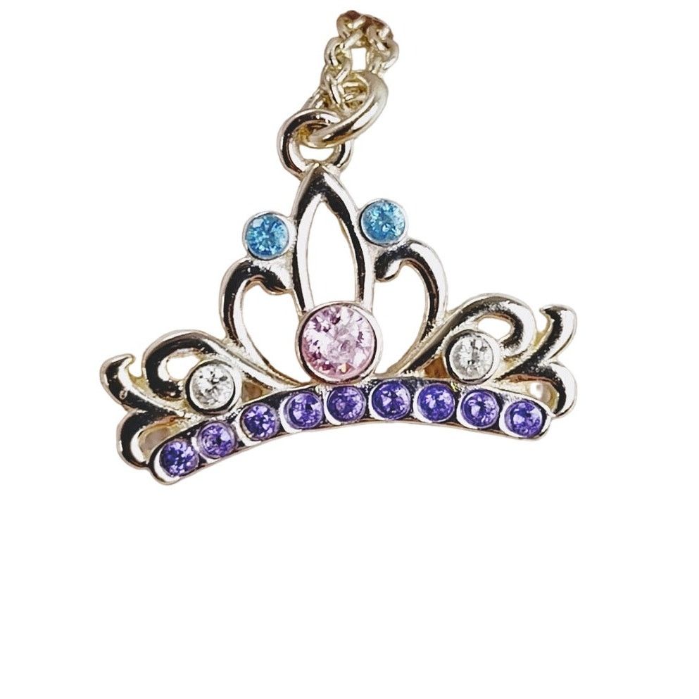Disney Disney Tiara Crown Necklace Sterling Silver 925 Dainty Size ONE SIZE - 1 Thumbnail