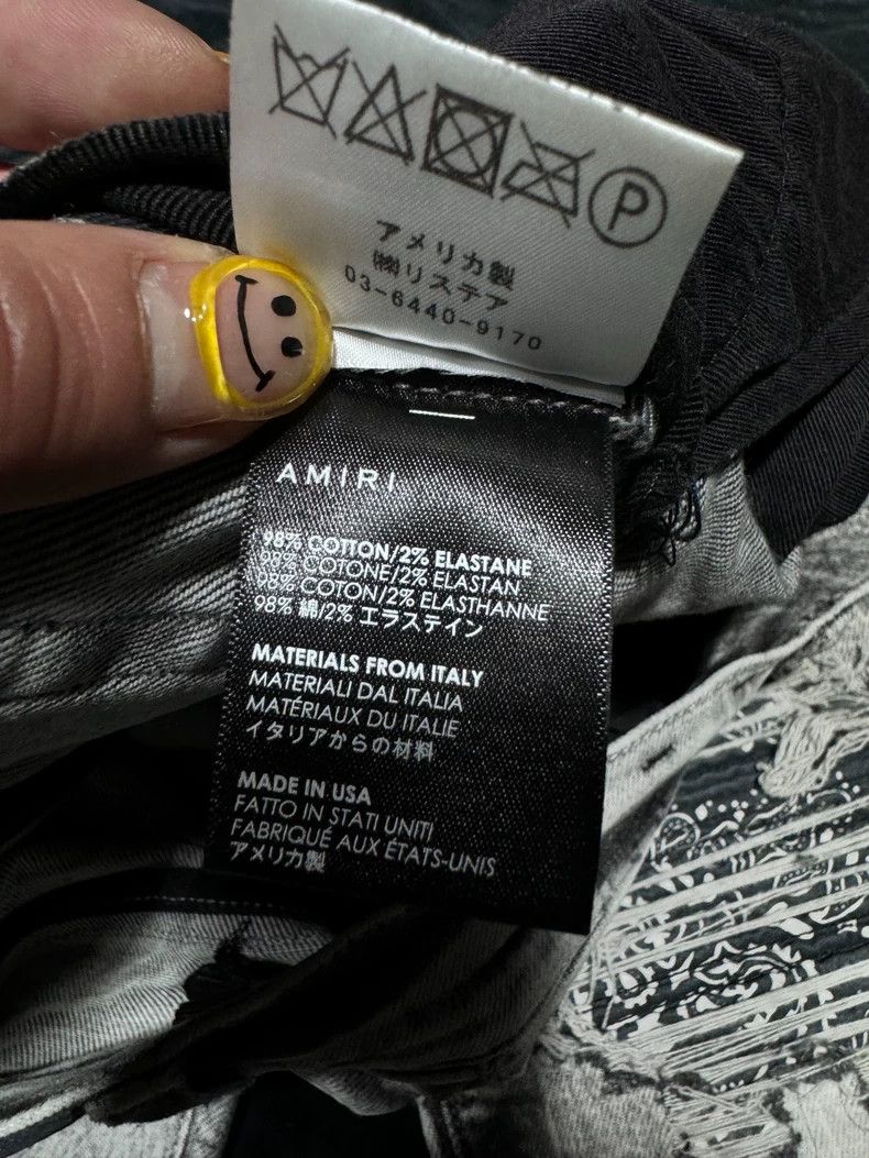 Amiri Amiri Snow-washed grayish-white lightning pattern patchwor Size US 30 / EU 46 - 6 Thumbnail
