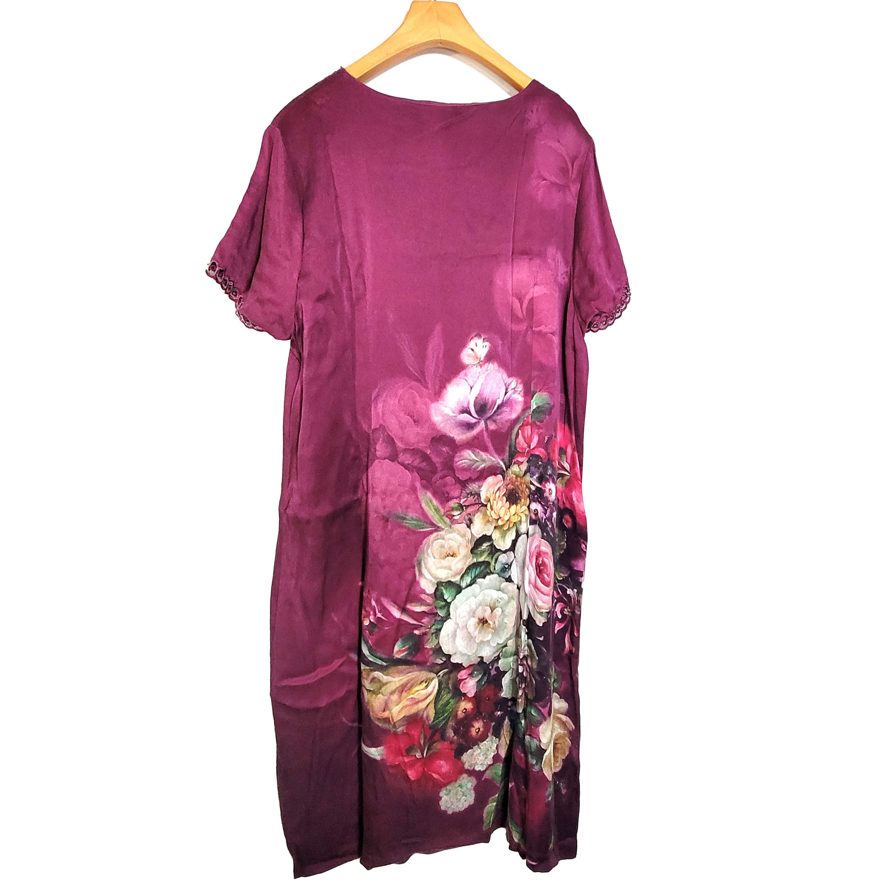 Other Women's Silk Size S Short Sleeve Satin Dress SBK128 Size S / US 4 / IT 40 - 2 Thumbnail