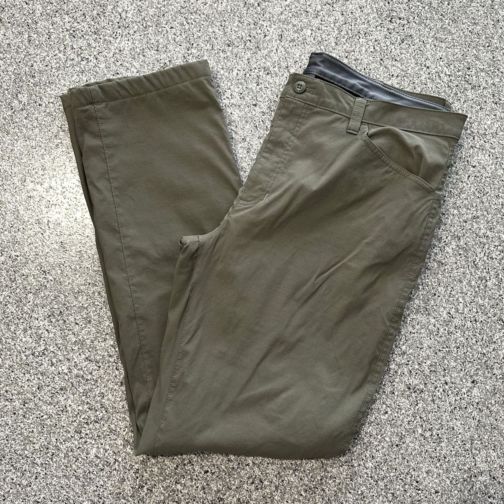 Eddie Bauer Eddie Bauer Pants Mens 40x34 Fleece Lined Tech Nylon Spandex Olive Green Workwear Size US 40 / EU 56 - 2 Thumbnail