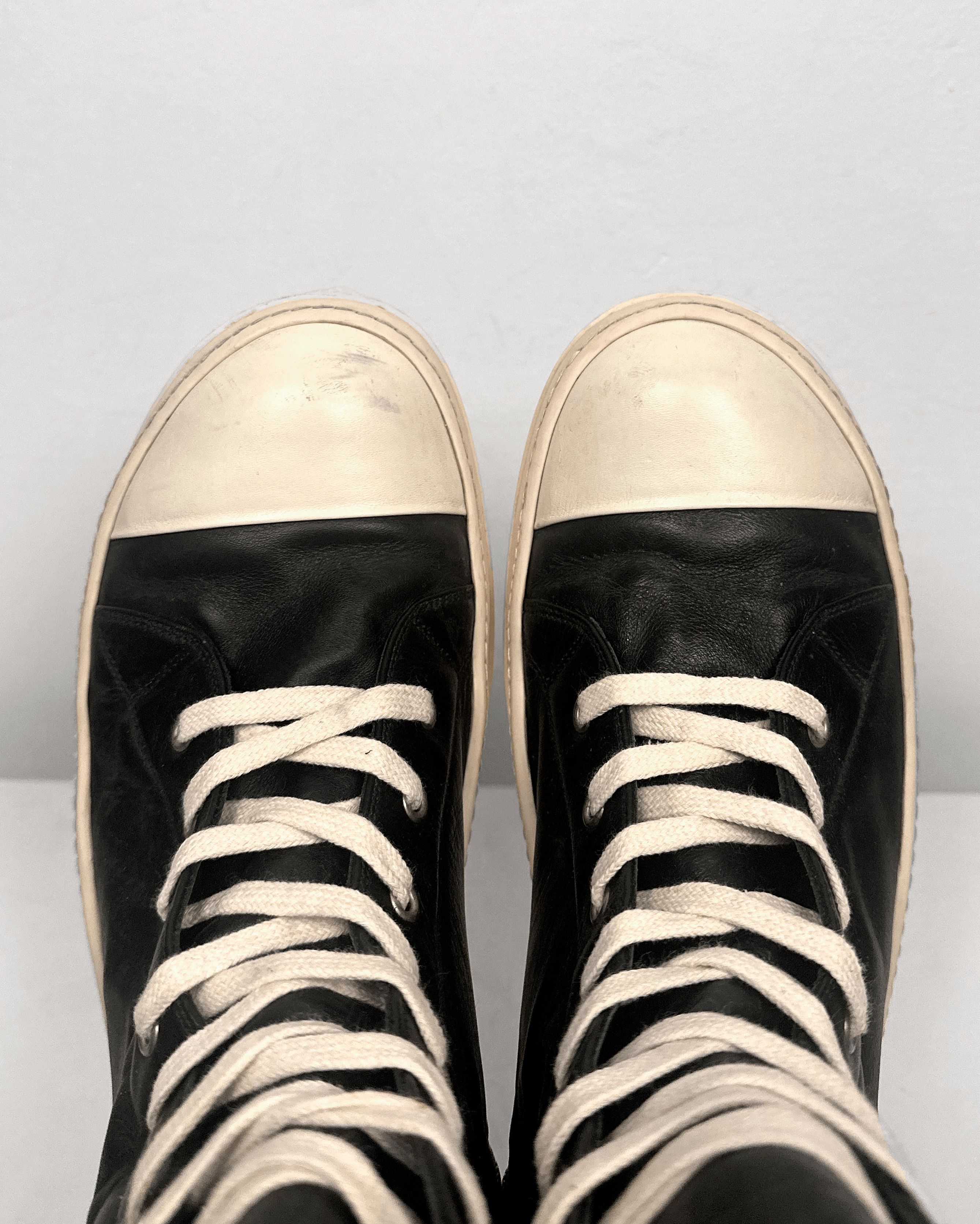 Rick Owens Rick Owens Mainline Leather High Ramones Size US 12 / EU 45 - 5 Thumbnail