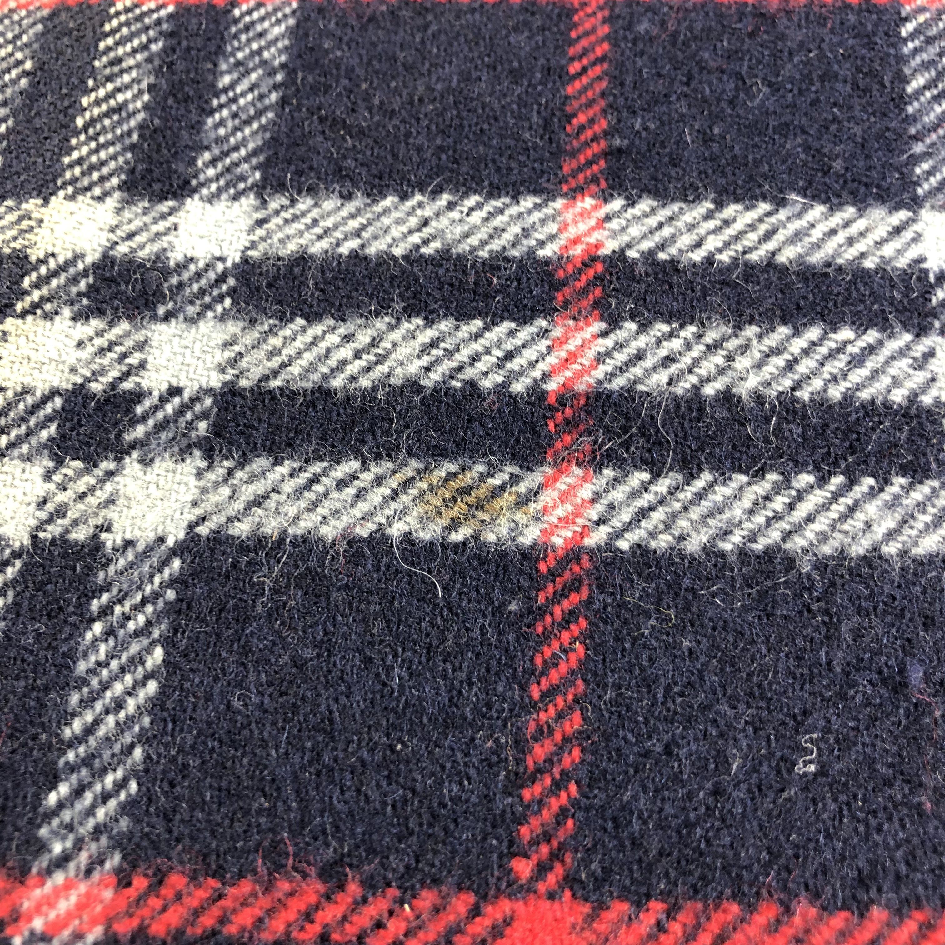 Burberry Burberrys Nova Check Blue Wool Scarf Muffler V1351 Size ONE SIZE - 7 Thumbnail