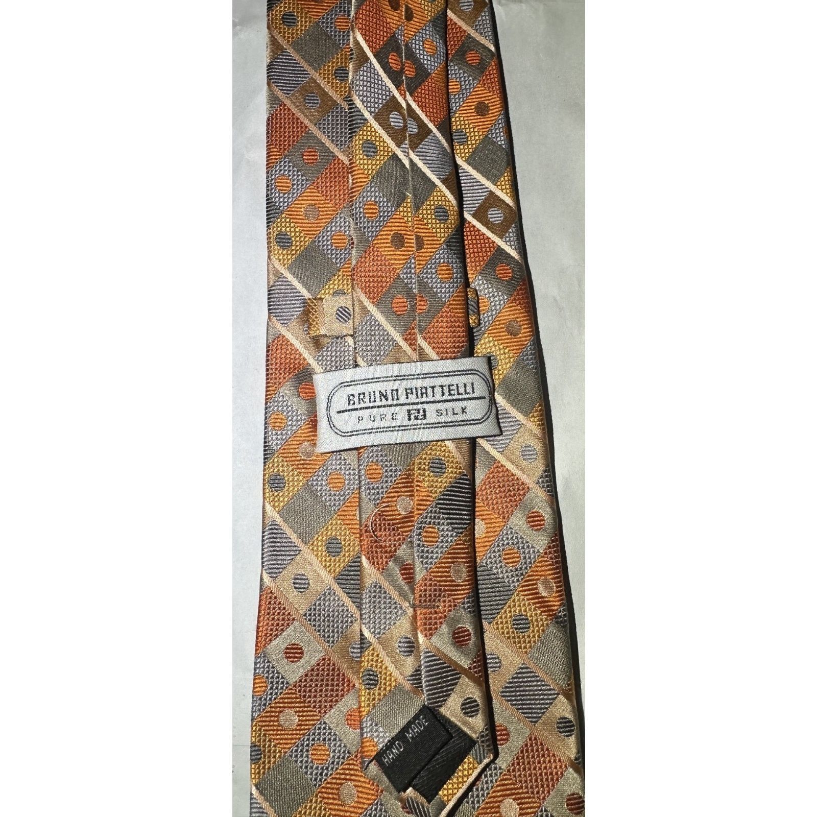 Other 3x 100% Silk Ties Brutini Graphic Copper Windowpane Fratelli Size ONE SIZE - 5 Thumbnail