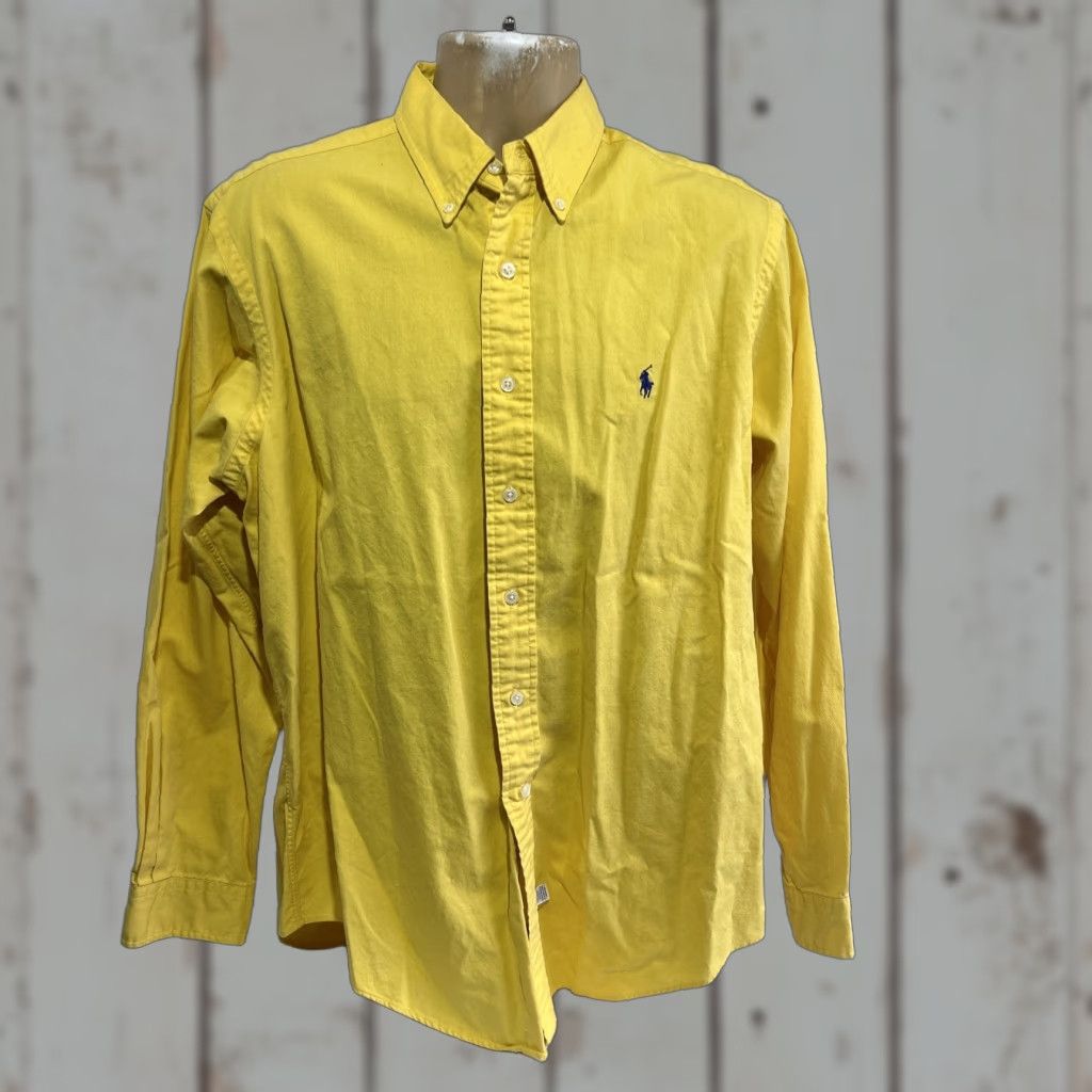 Ralph Lauren Ralph Lauren Shirt Mens L Oxford Button-Down Polo Pony Yellow Long Sleeves Size US L / EU 52-54 / 3 - 1 Thumbnail