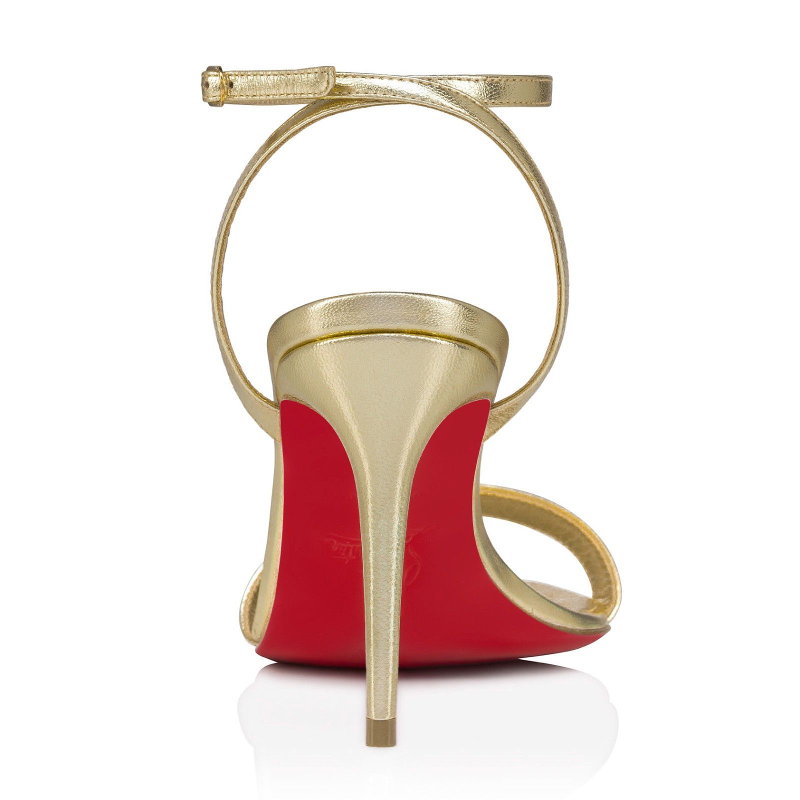 Christian Louboutin Christian Louboutin Loubigirl 85 Platine Gold Ankle Sandal Size US 5.5 / IT 35.5 - 16 Thumbnail