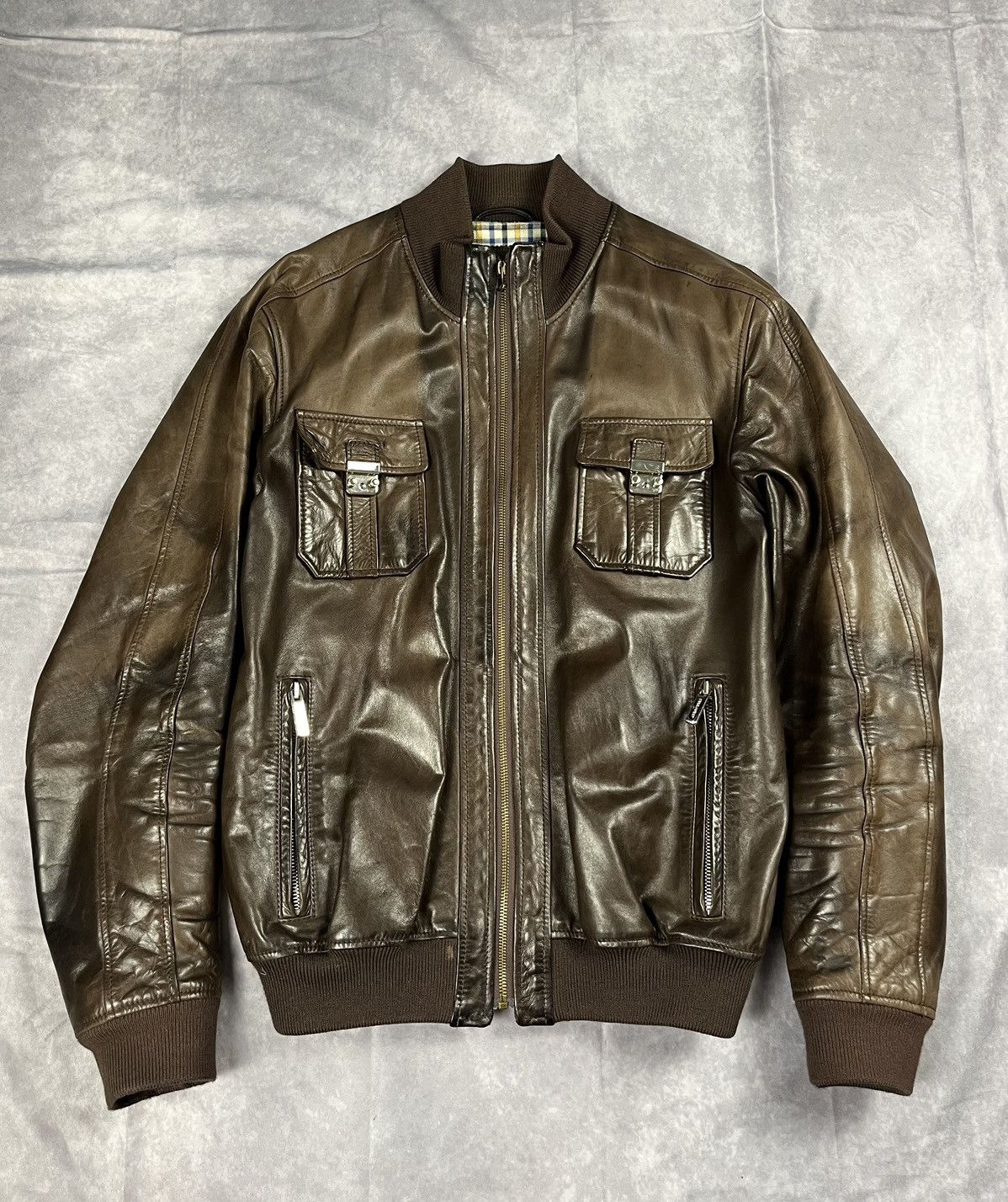 Dsquared2 Dsquared2 Brown Leather Jacket Size 54 Size US L / EU 52-54 / 3 - 1 Thumbnail