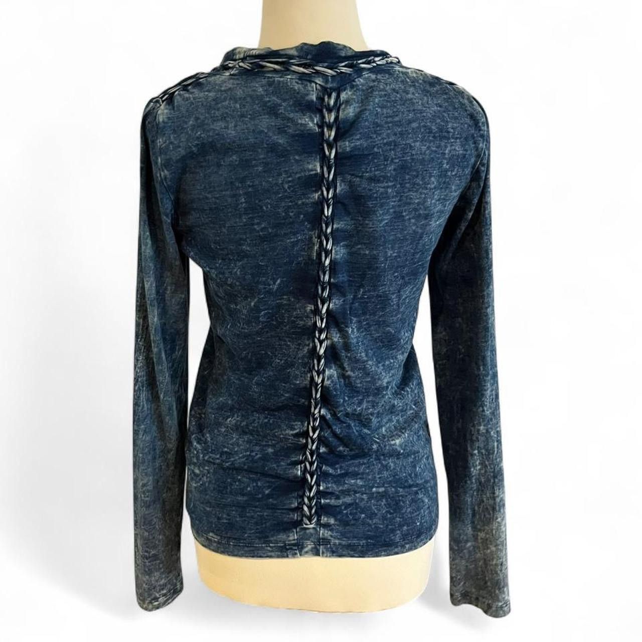 Diesel Vintage rare Diesel braided indigo tie dye shirt Size S / US 4 / IT 40 - 4 Thumbnail