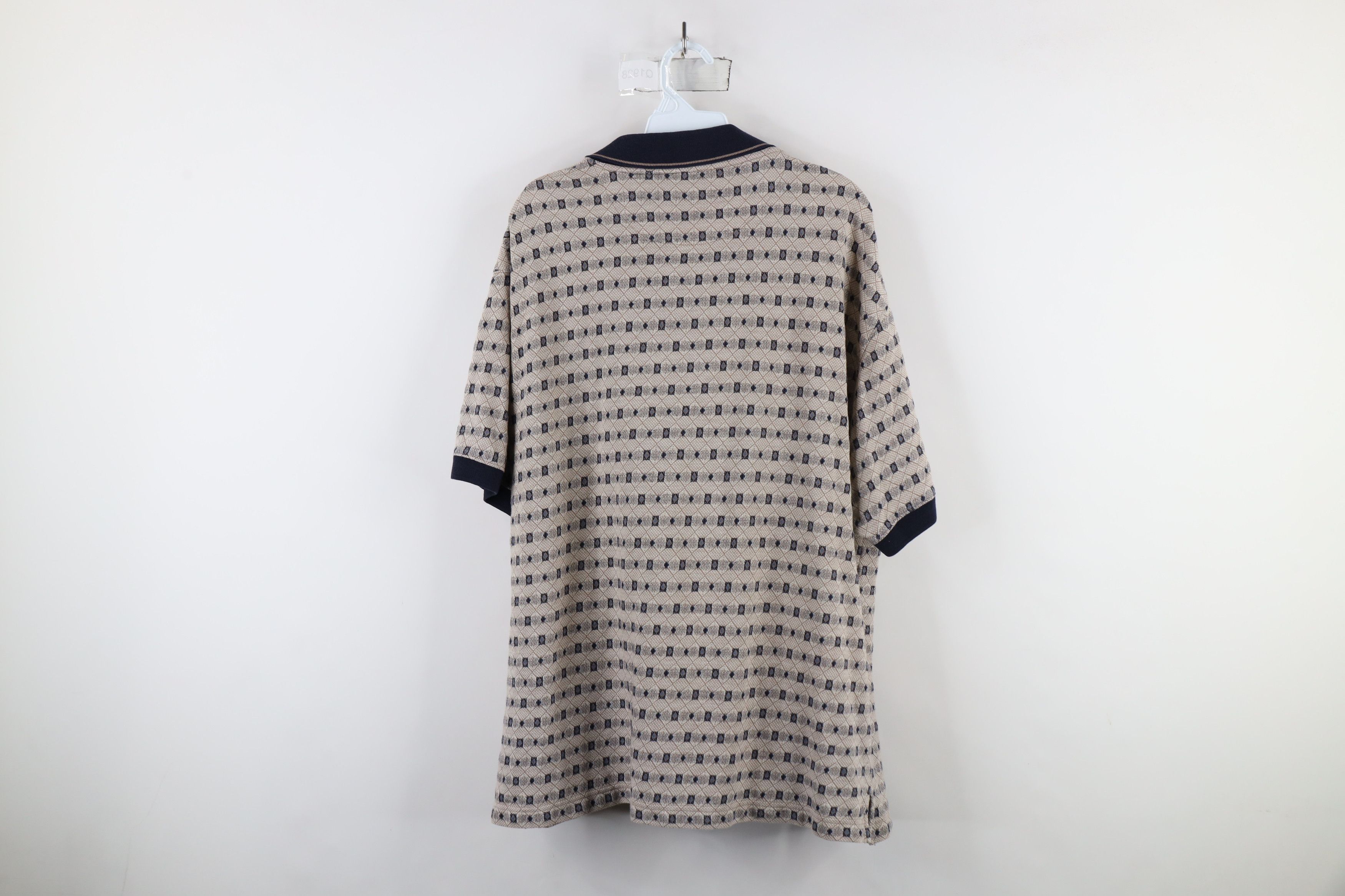 Vintage Vintage 90s Streetwear Diamond Knit Collared Polo Shirt Size US XL / EU 56 / 4 - 9 Thumbnail