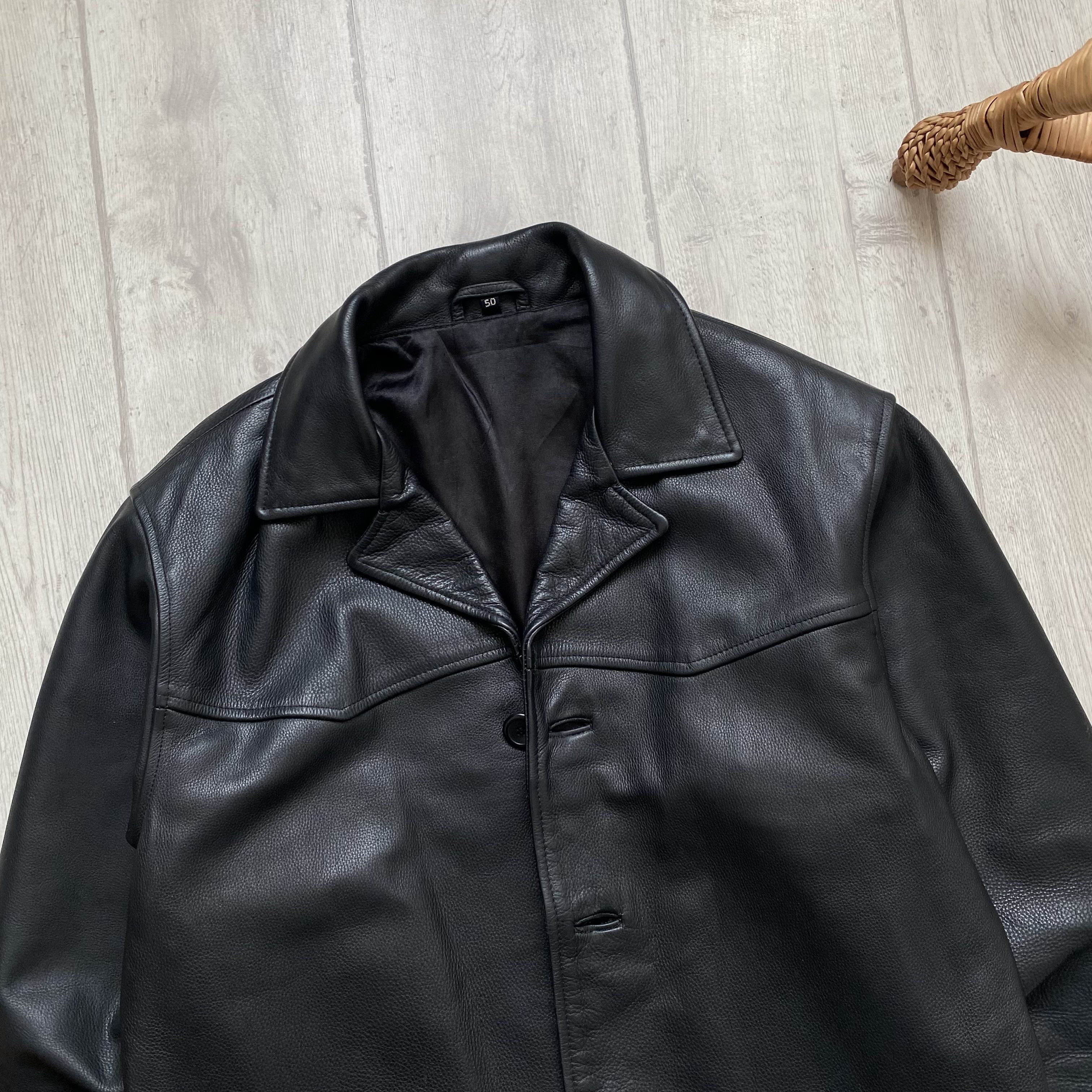 Marlboro Classics 🔥 90s Vintage heavy Real Leather Jacket USA Marlboro Style Size US M / EU 48-50 / 2 - 3 Thumbnail