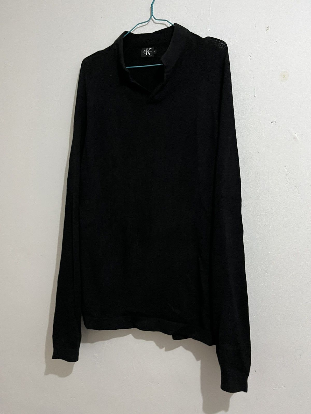 Calvin Klein Calvin Klein Black Long Sleeve V neck Size US L / EU 52-54 / 3 - 3 Thumbnail