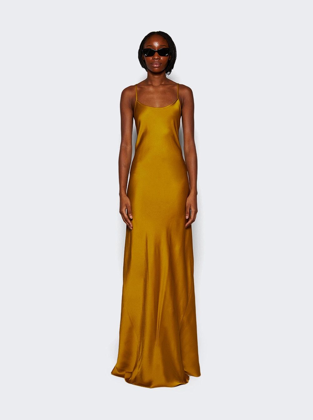o1mle0525 Floorlength Cami Maxi Dress Harvest Gold