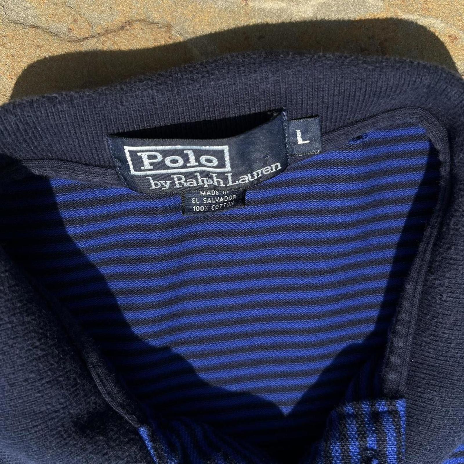Polo Ralph Lauren Y2K Polo by Ralph Lauren Blue Navy Micro Stripe Pique Polo Size US L / EU 52-54 / 3 - 3 Thumbnail