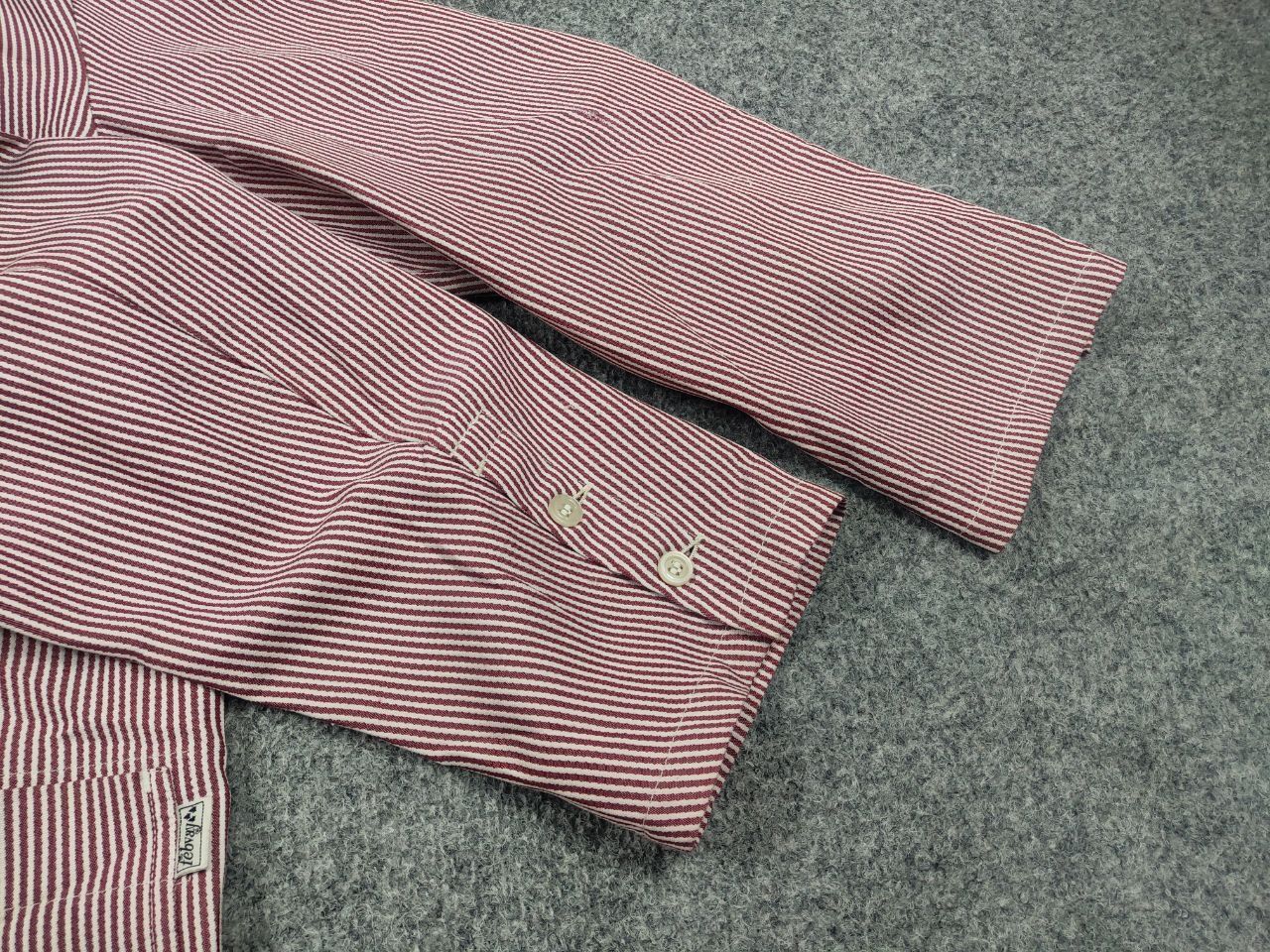 Vintage Vintage 70's Febvay Thin red stripe French Work Jacket Size US L / EU 52-54 / 3 - 9 Thumbnail