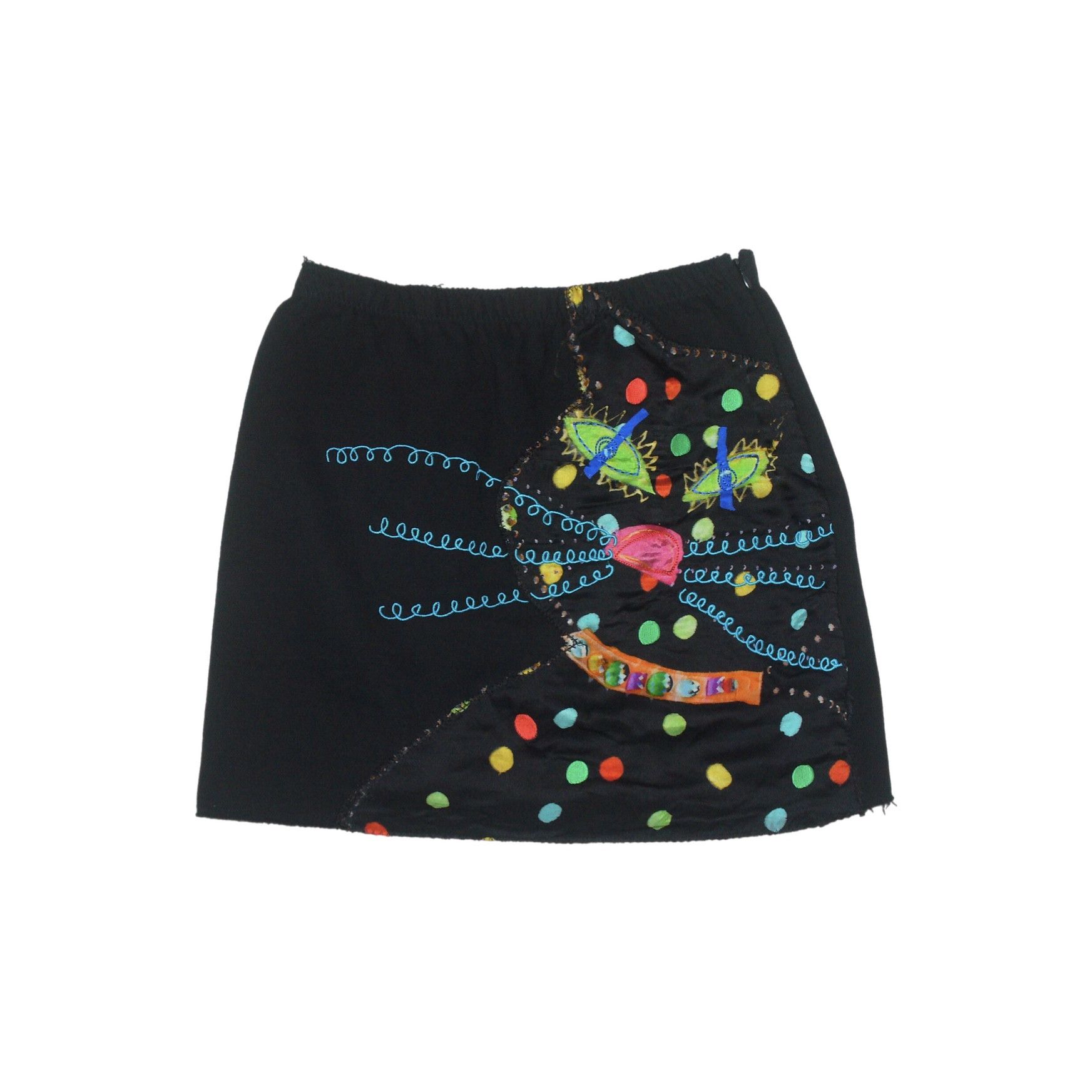 Other Made in France vintage kitty skirt Size 26" / US 2 / IT 38 - 4 Thumbnail