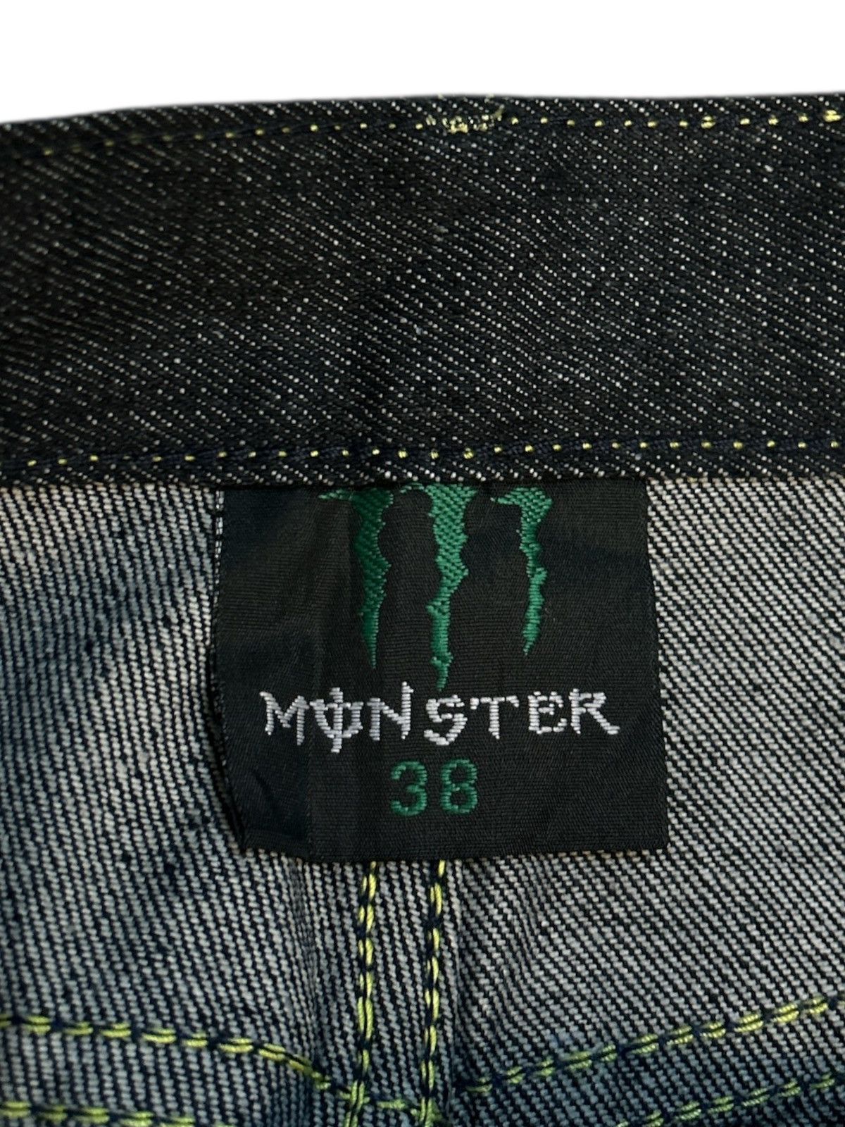 Vintage Vintage Y2K Monster Energy Drink Embroidered Dark Wash Denim Size US 38 / EU 54 - 5 Thumbnail