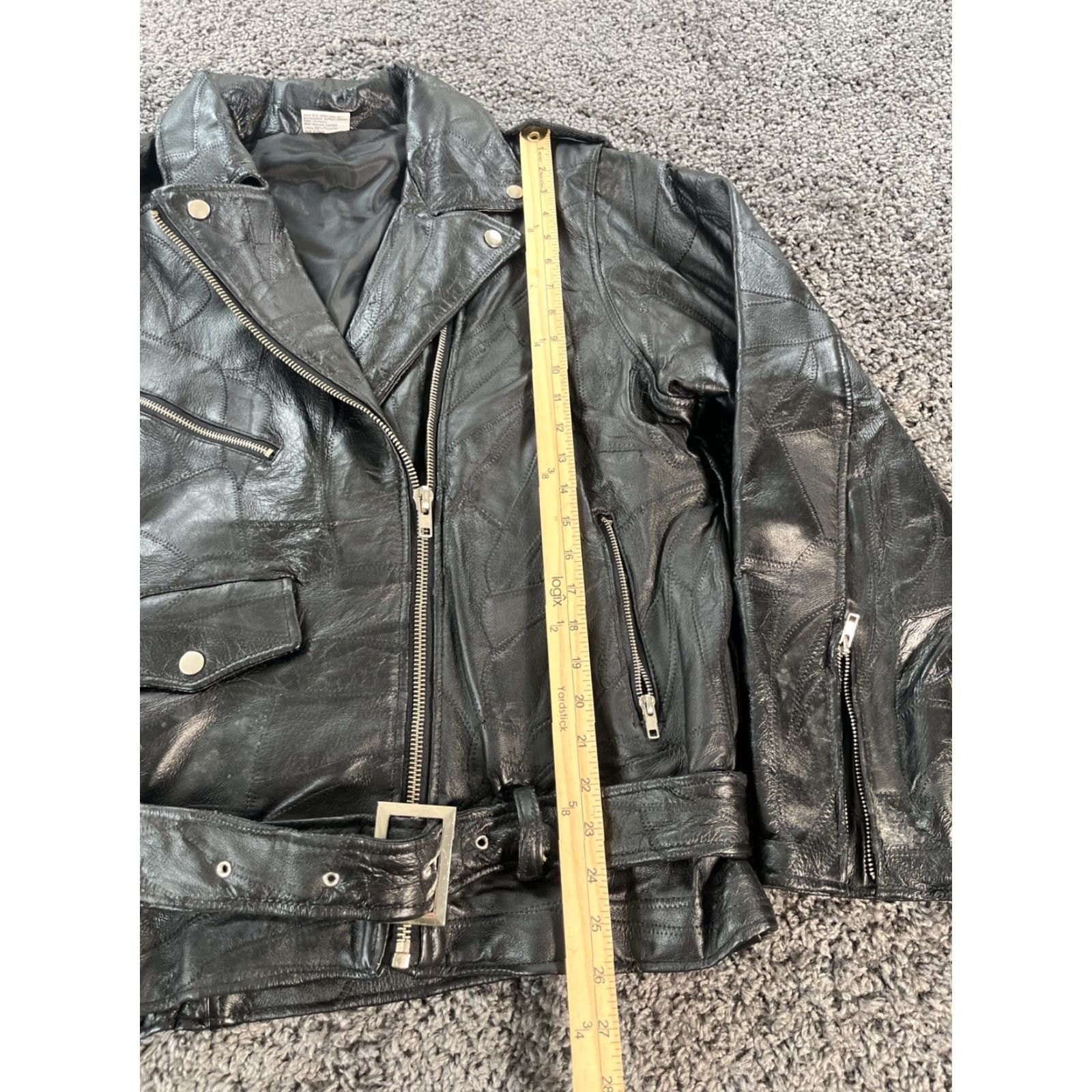 Vintage VINTAGE 1980s Flight Path Black Leather Motorcycle Jacket Size Large Size US L / EU 52-54 / 3 - 2 Thumbnail
