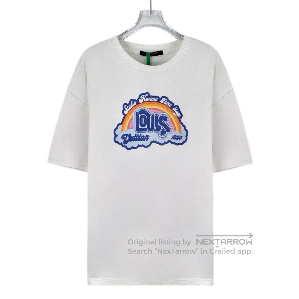 Louis Vuitton White Rainbow Graphic Short Sleeve Shirt. Size US L / EU 52-54 / 3 - 1 Thumbnail