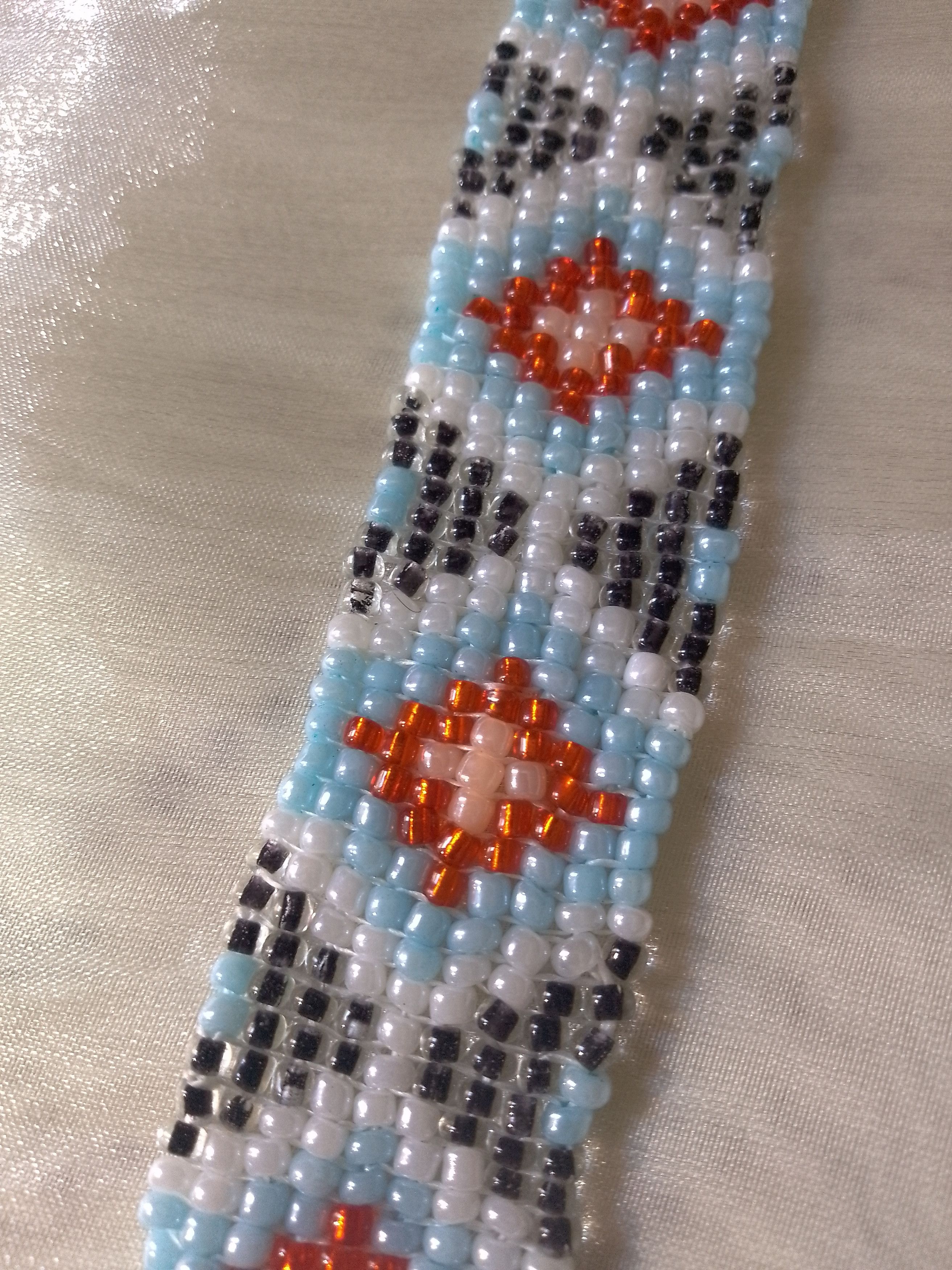 Handmade Necklace Long Ethnic Native Americans Pattern Multithread Size ONE SIZE - 5 Thumbnail